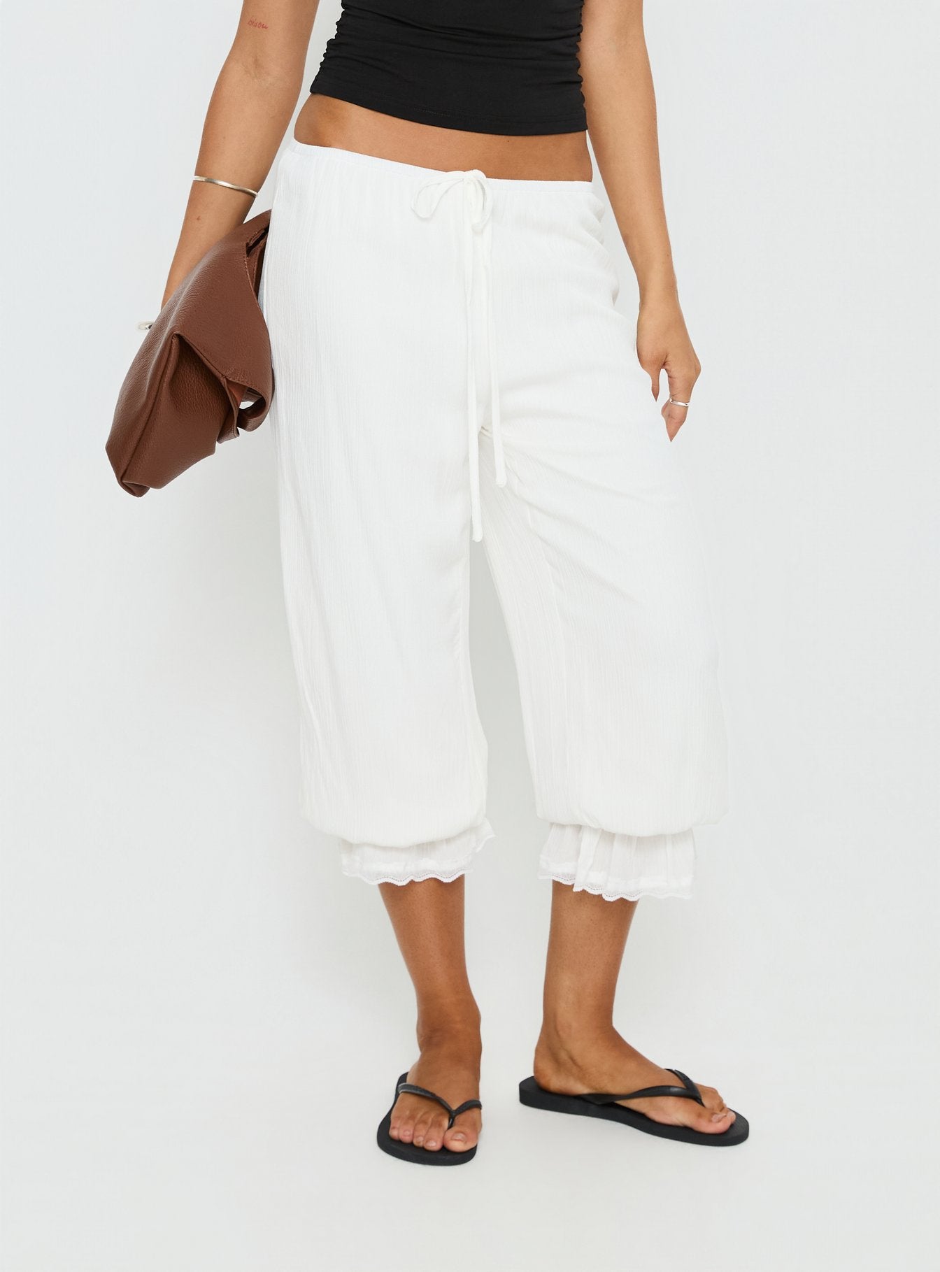 Alternative view of Basma Bloomer Trouser Pants Rayon White