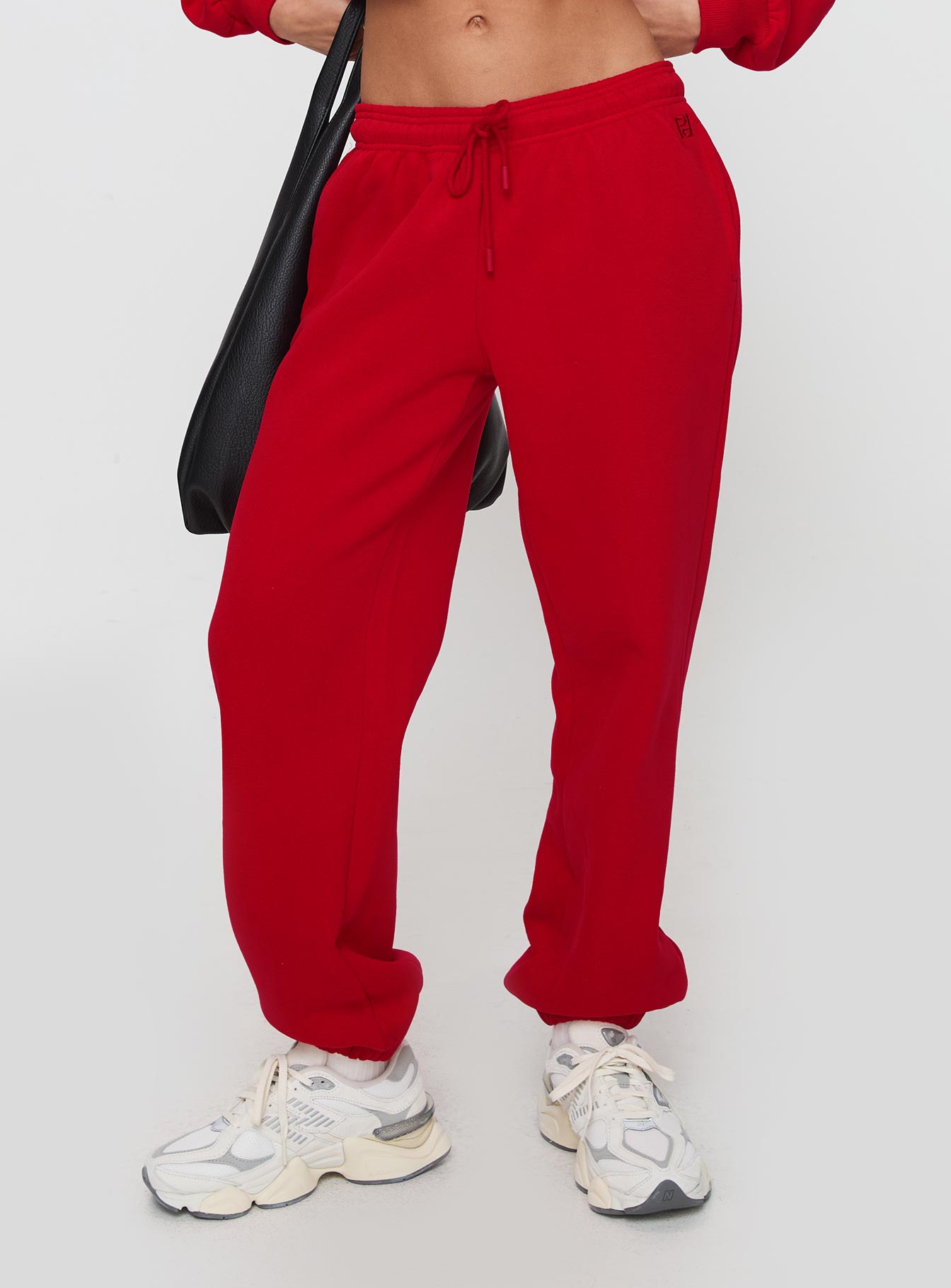 Alternative view of Dream Fleece Ankle Cuff Sweatpants Red