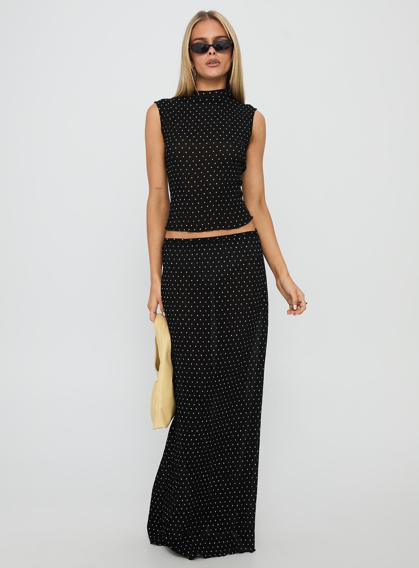 Alternative view of Ford Maxi Skirt Onyx Polka Dot