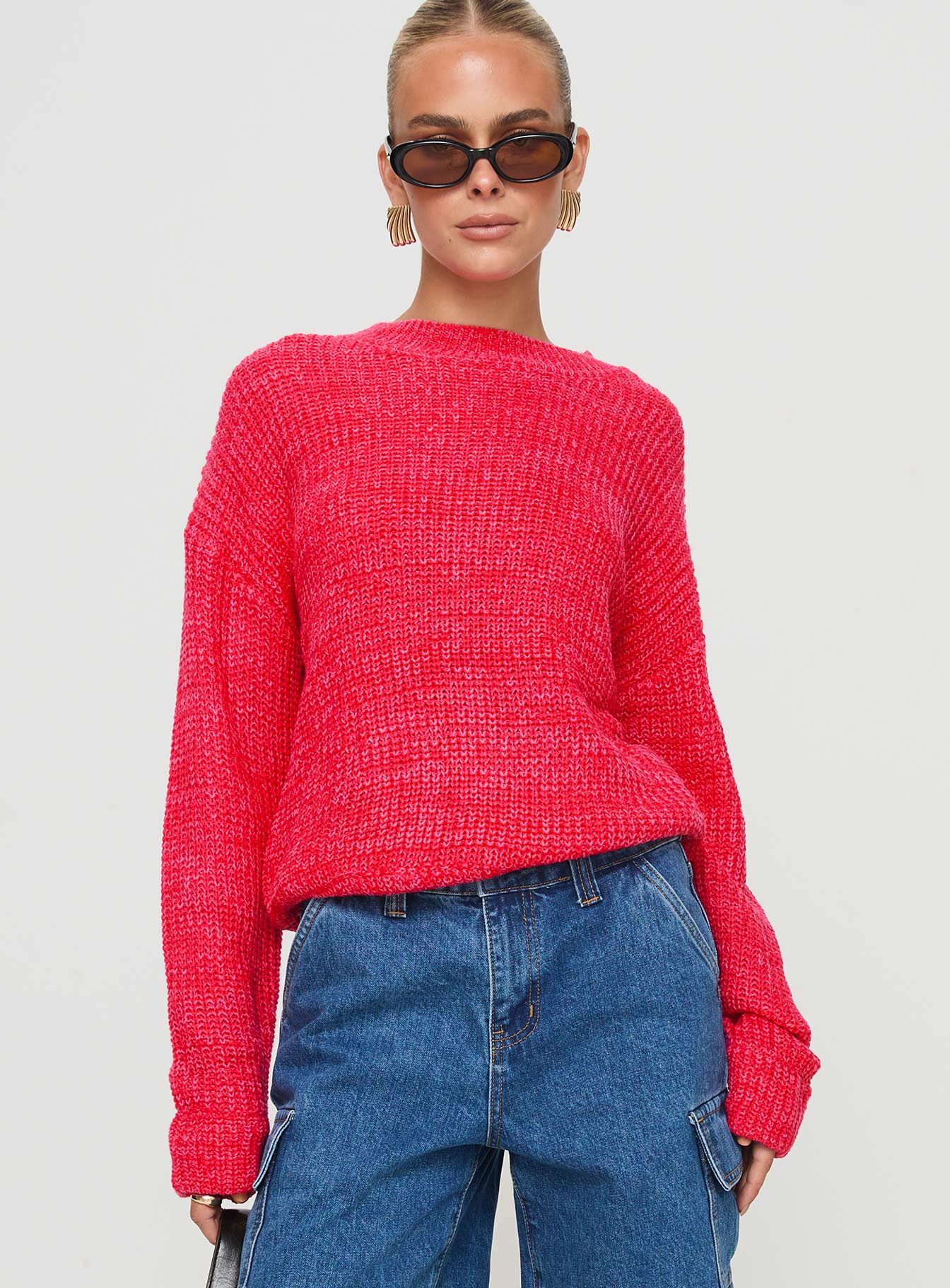 Alternative view of Bae Sweater Pink/ Red