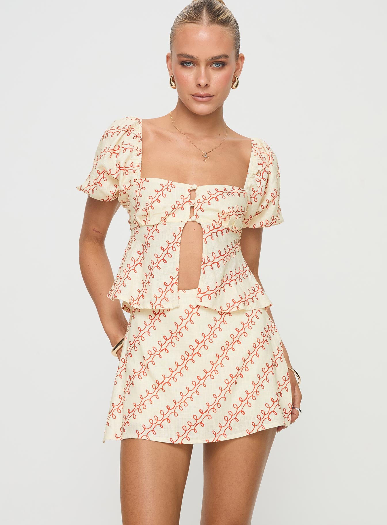Alternative view of Adios Linen Blend Skort Multi