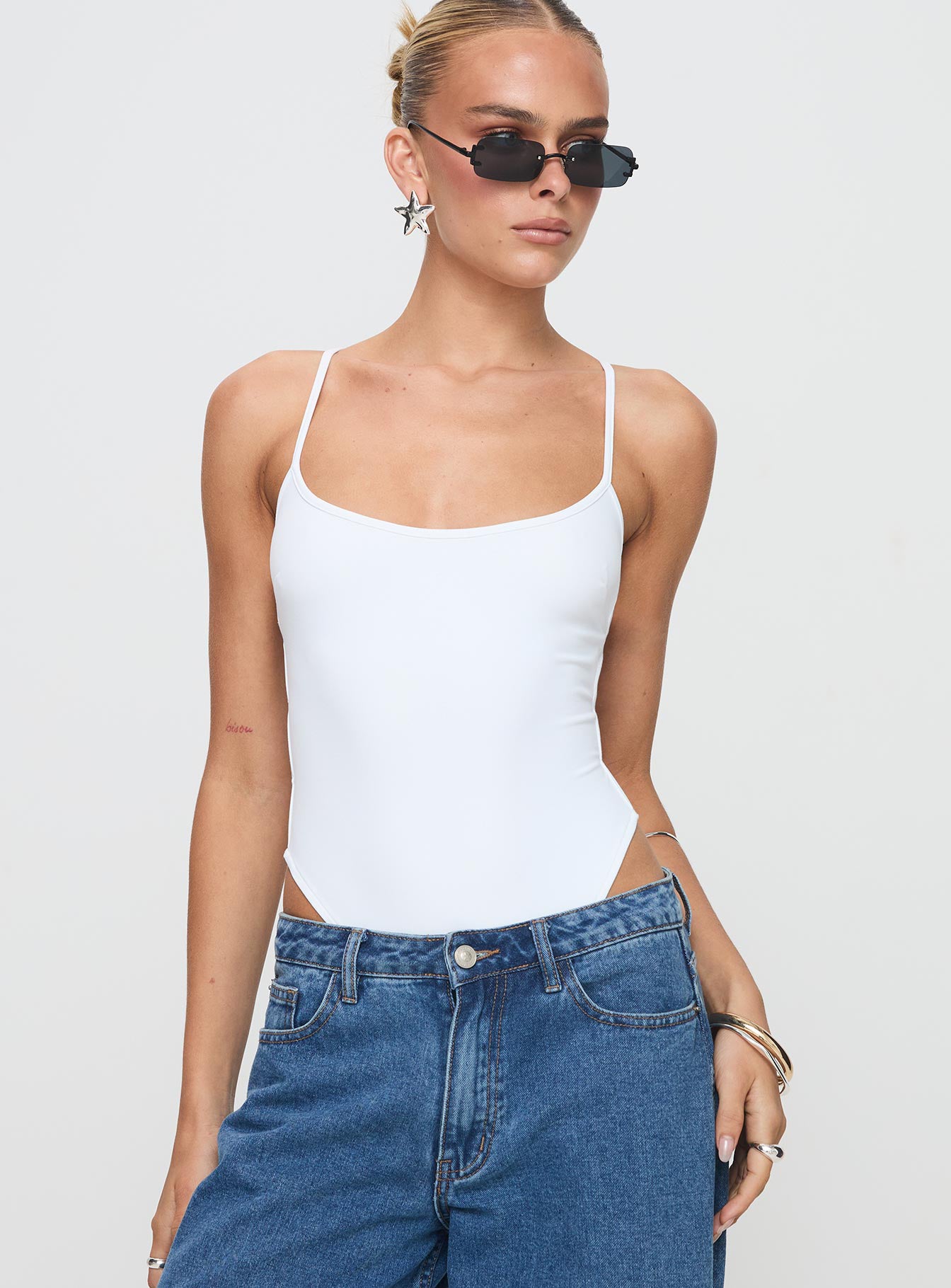 Alternative view of All Tied Up Bodysuit White