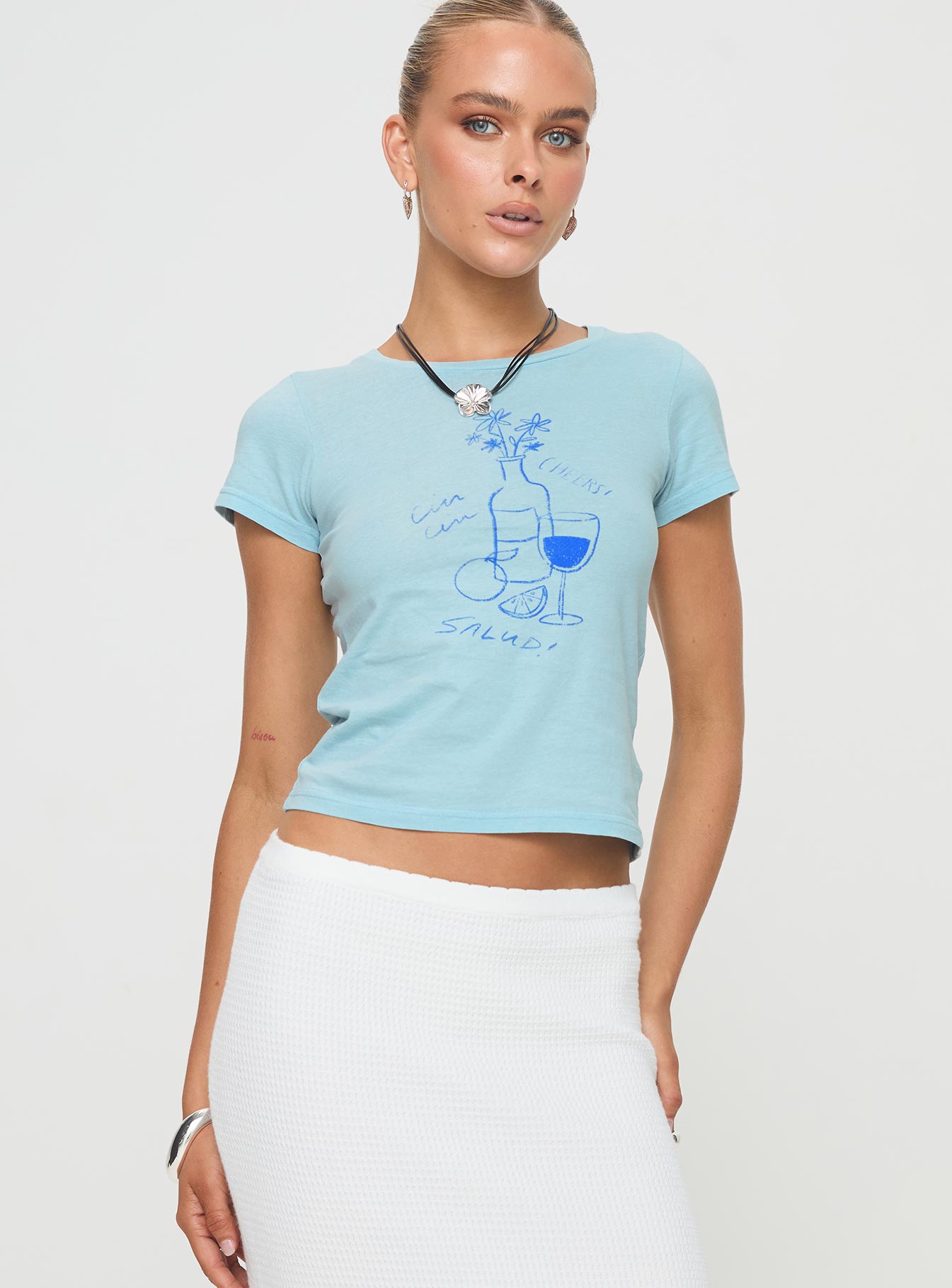 Alternative view of Cheers To You Tee Blue