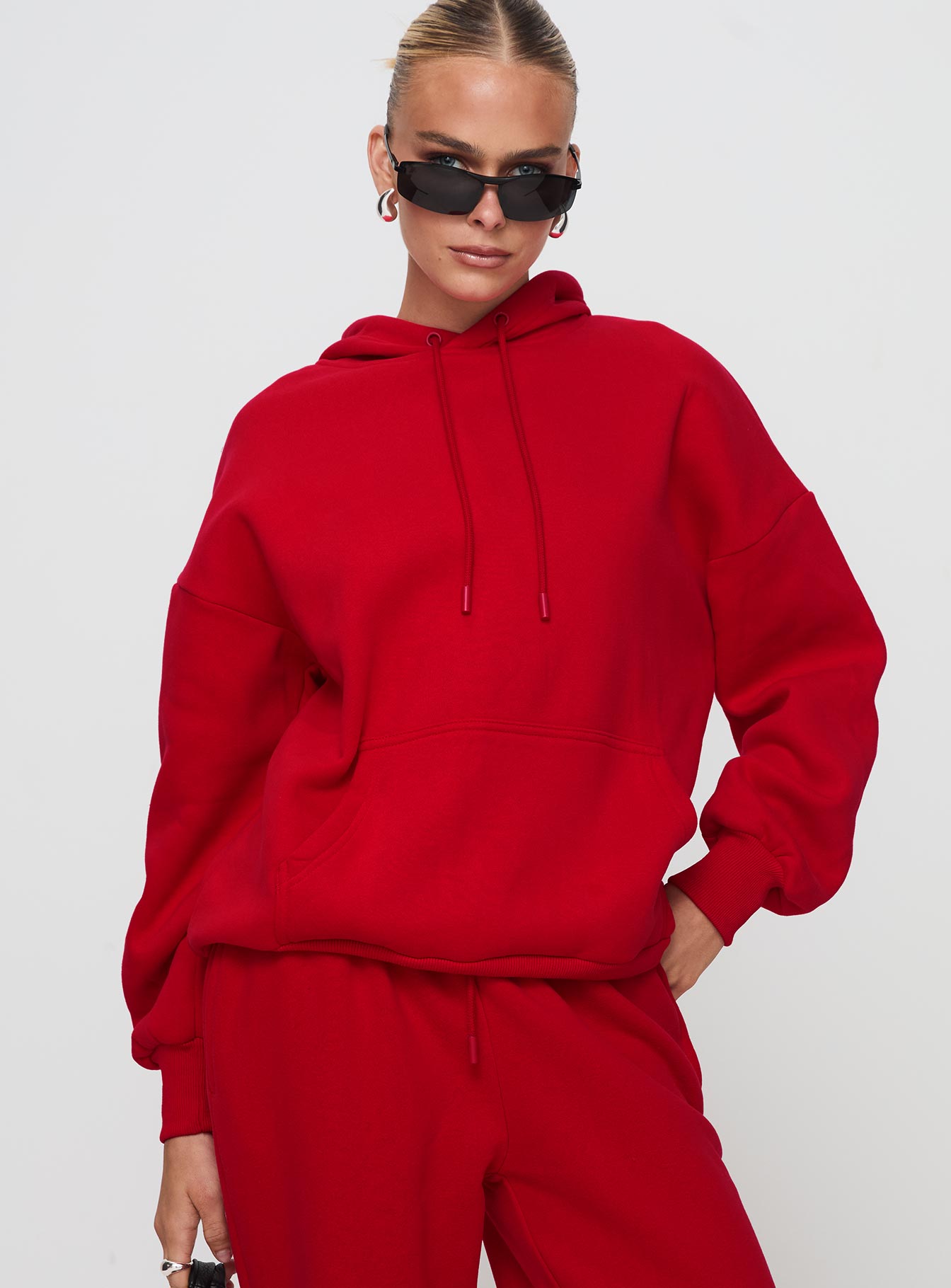 Alternative view of Dream Fleece Classic Hoodie Red