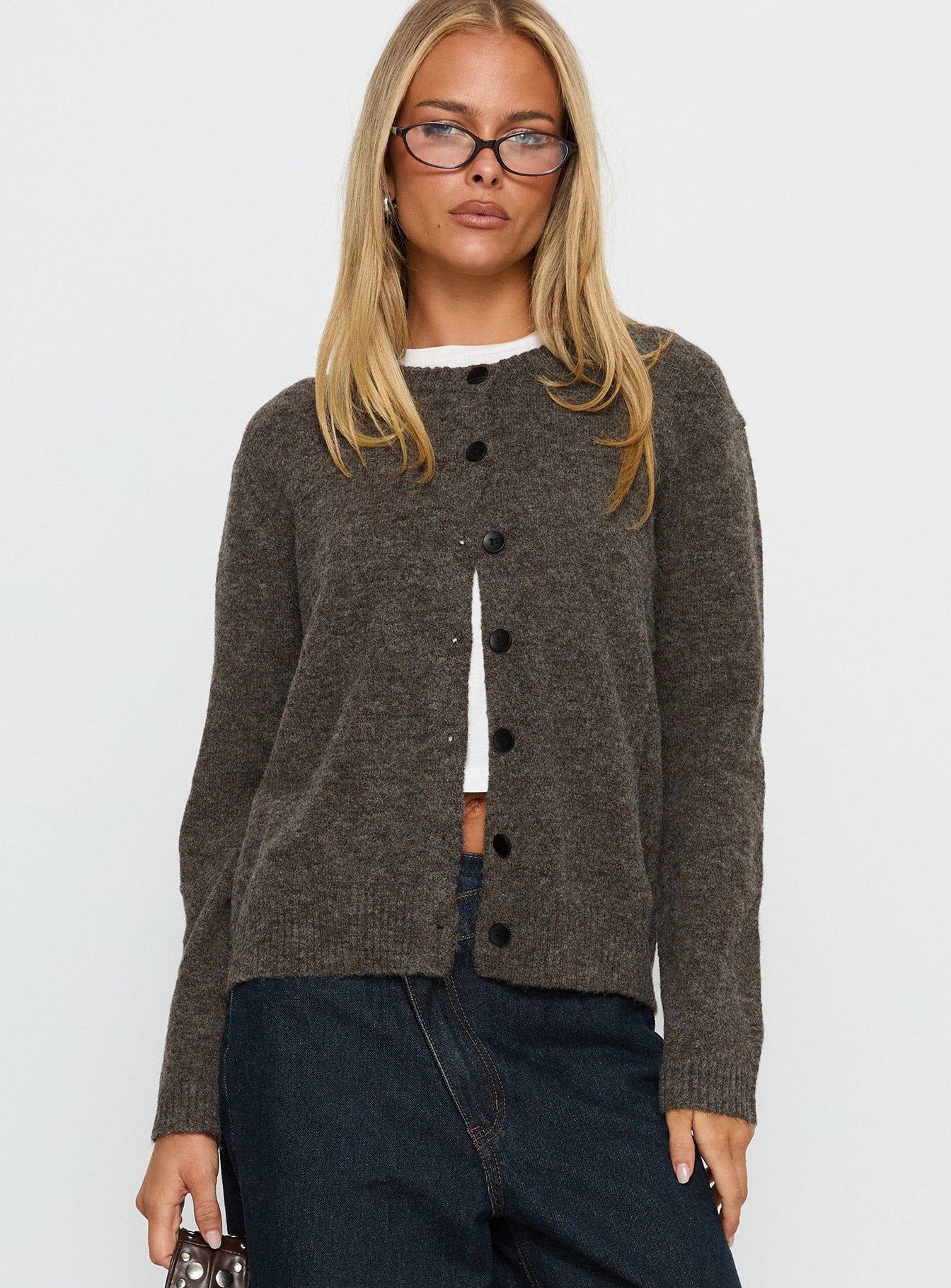 Alternative view of Better Than Fiction Cardigan Mocha