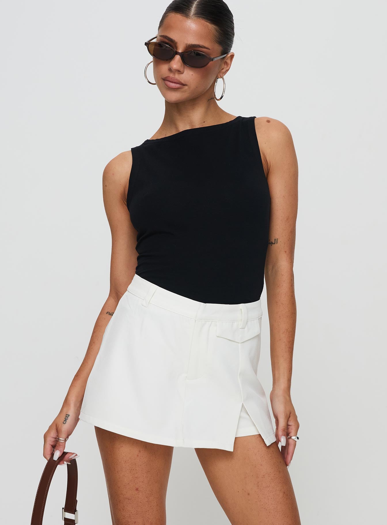 Deuce Split Skort White - Image 2
