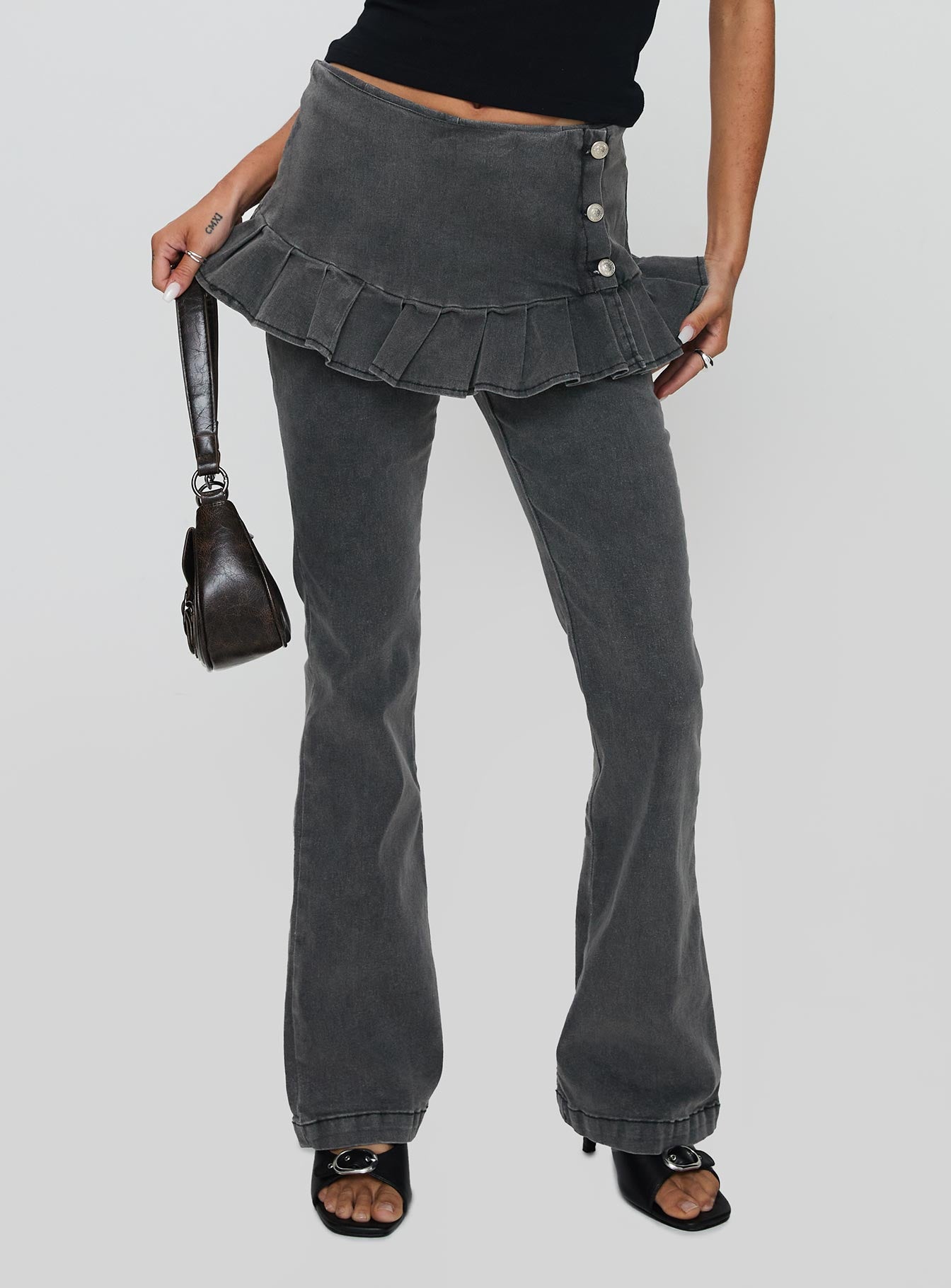 Jordynne Layered Pant Washed Black - Image 2