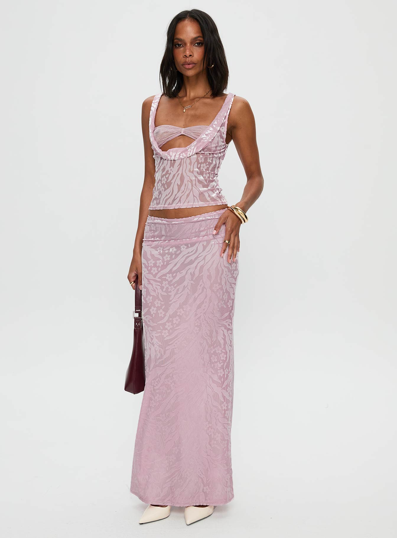 Alternative view of Kalei Maxi Skirt Pink Floral