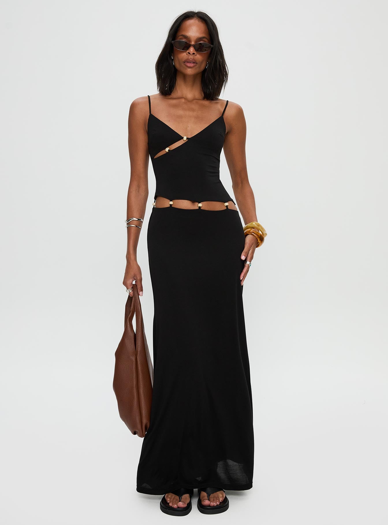 Alternative view of Allspice Beaded Maxi Dress Black