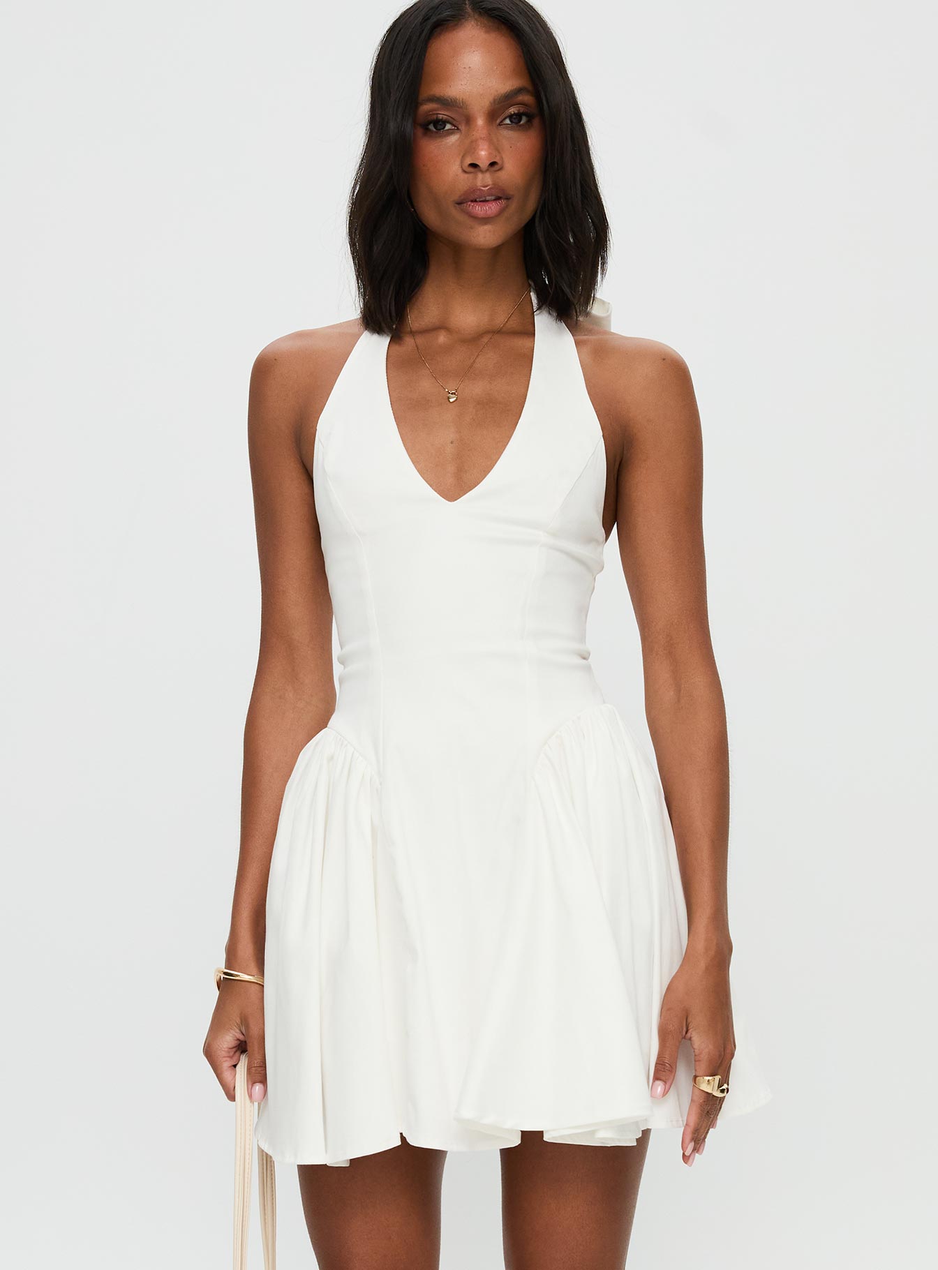 Alternative view of Karisse Halter Mini Dress White