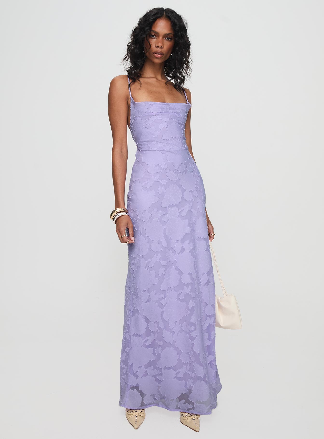 Alternative view of Celena Maxi Dress Lilac Burnout