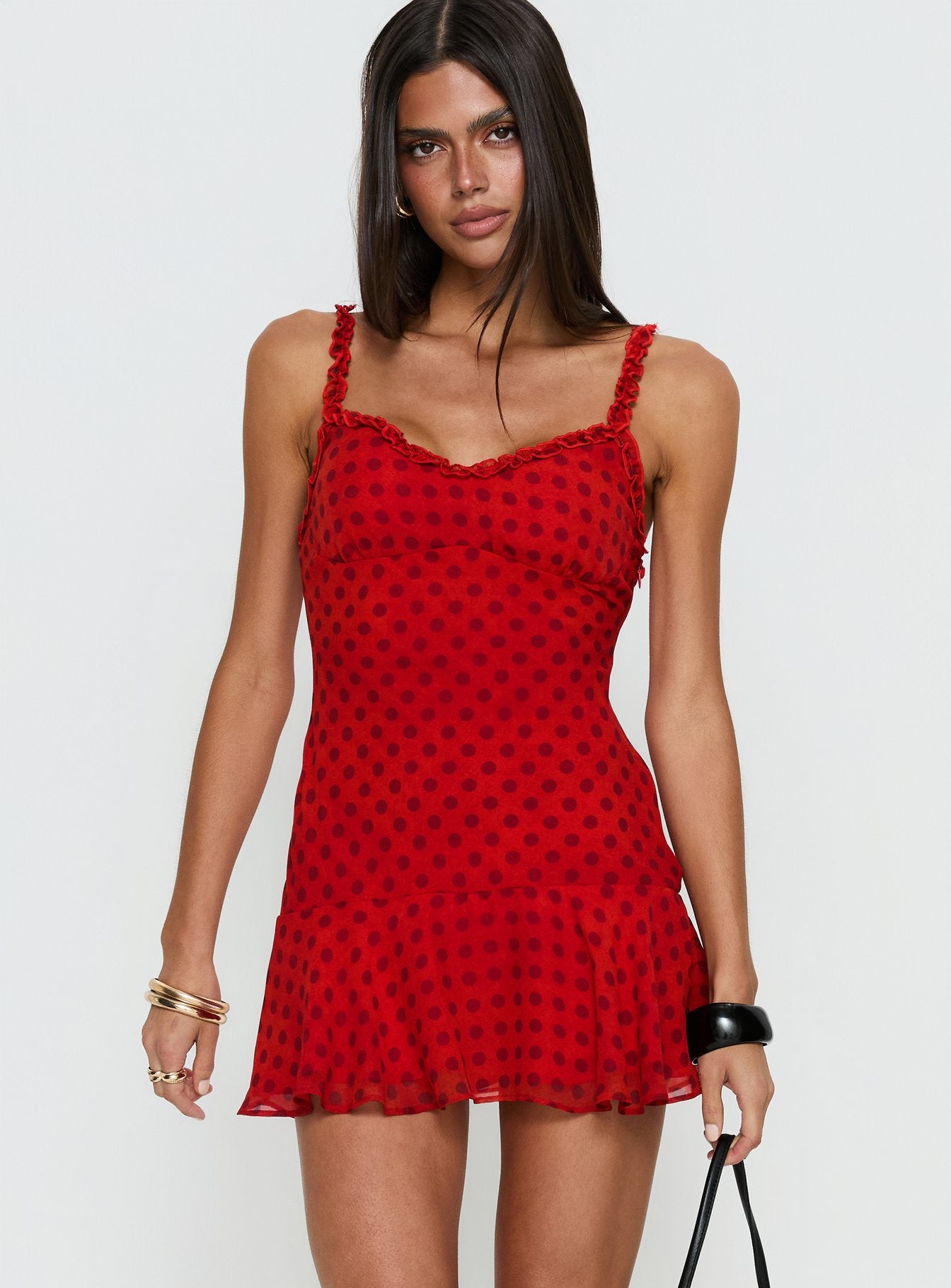 Alternative view of Kahla Frill Playsuit Red Polka Dot