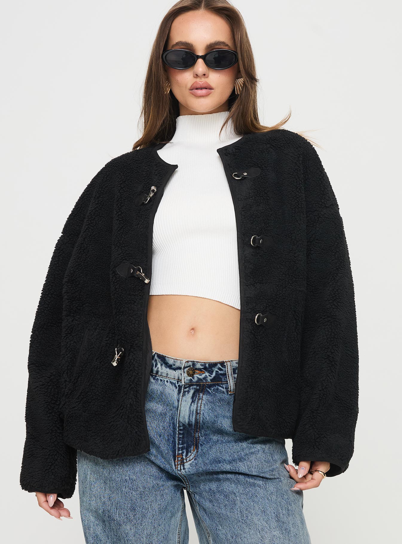 Alternative view of Adylic Teddy Coat Black