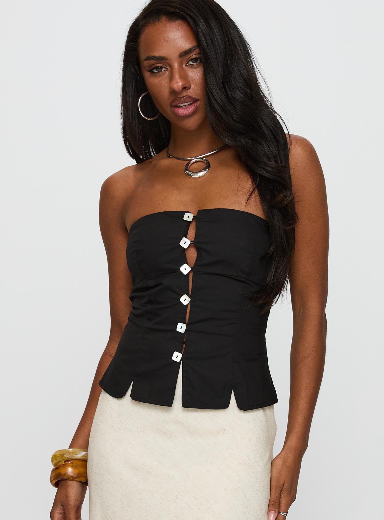 Alternative view of Analeia Strapless Top Black