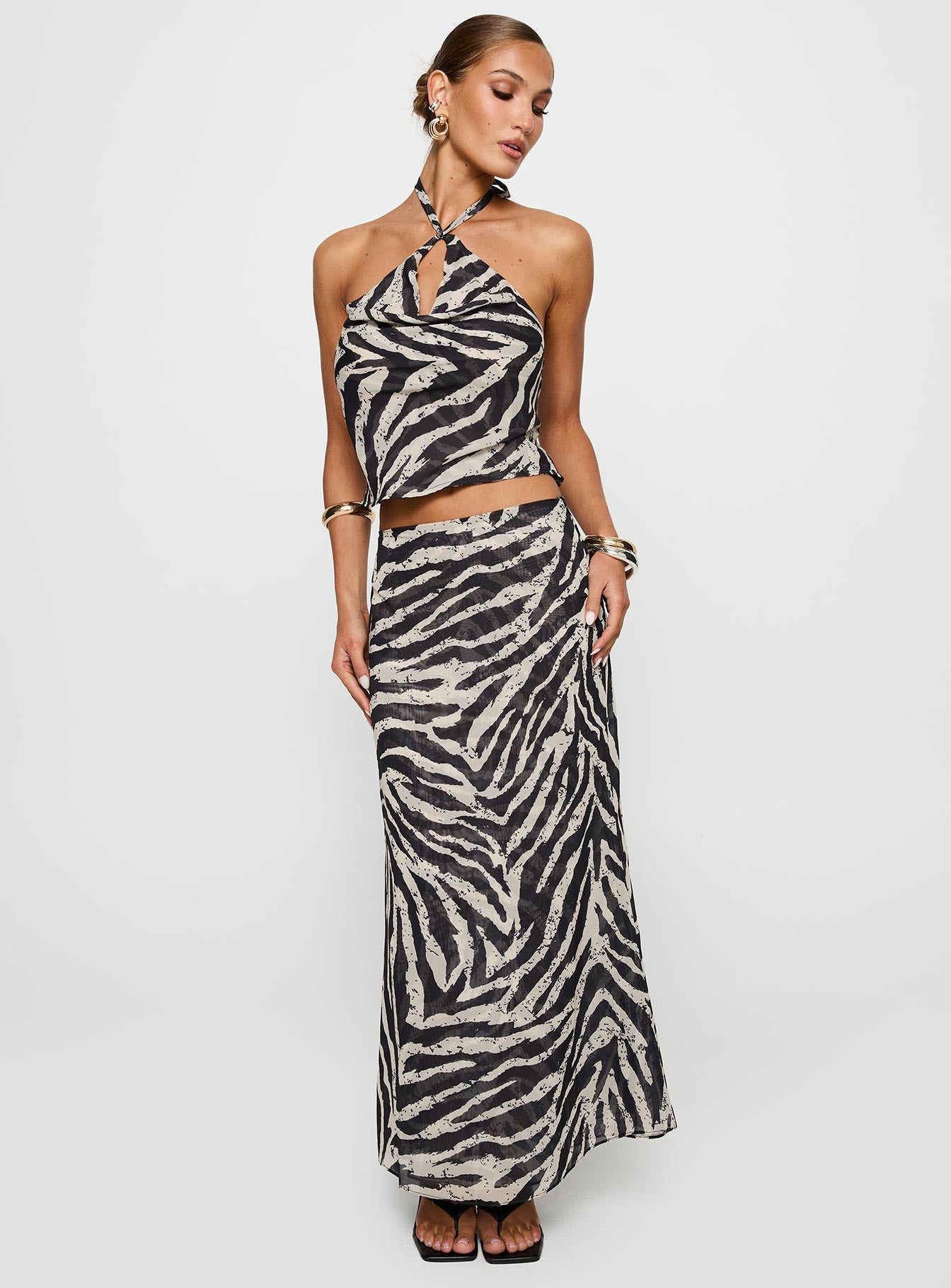 Alternative view of Eleganza Maxi Skirt Zebra