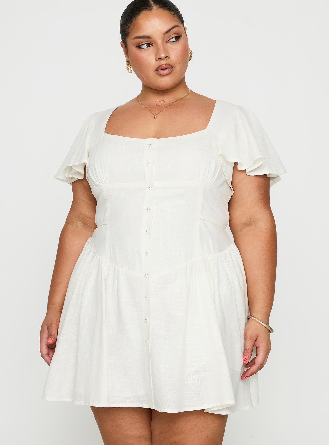 Alternative view of Forever More Mini Dress White Curve