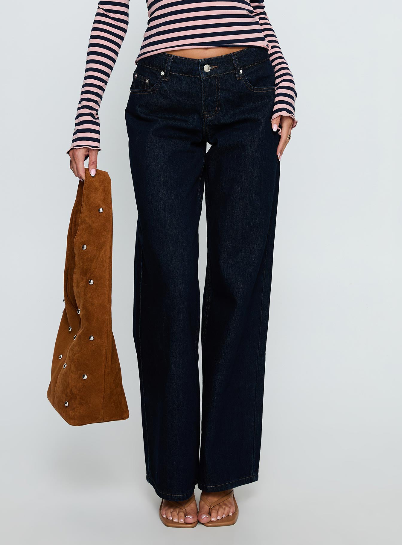 Alternative view of Ellanor Low Rise Straight Leg Jeans Indigo Blue