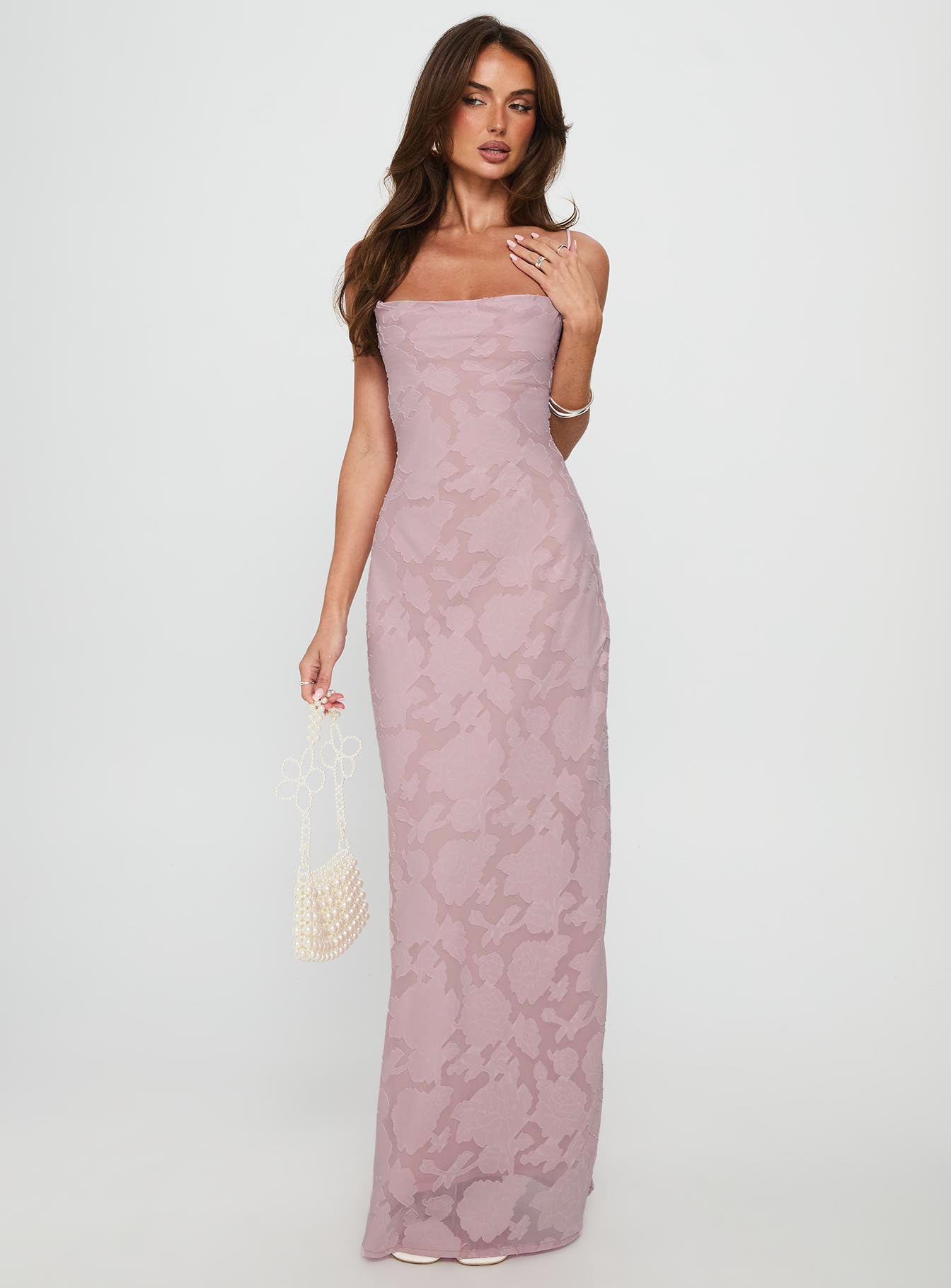 Alternative view of Celena Maxi Dress Light Pink Burnout