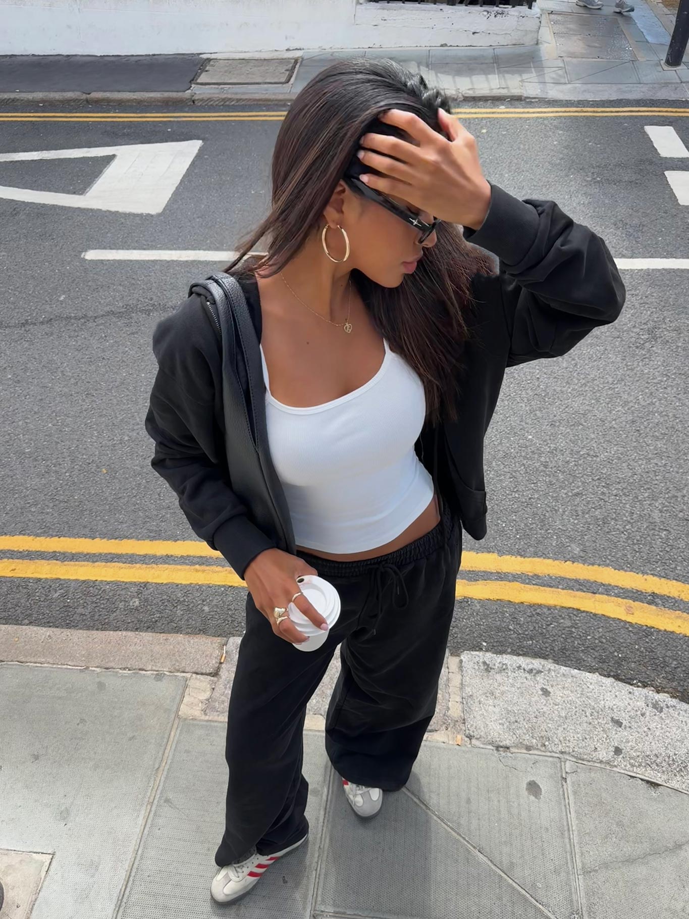 Alternative view of All Day Oversized  Hoodie Washed Black