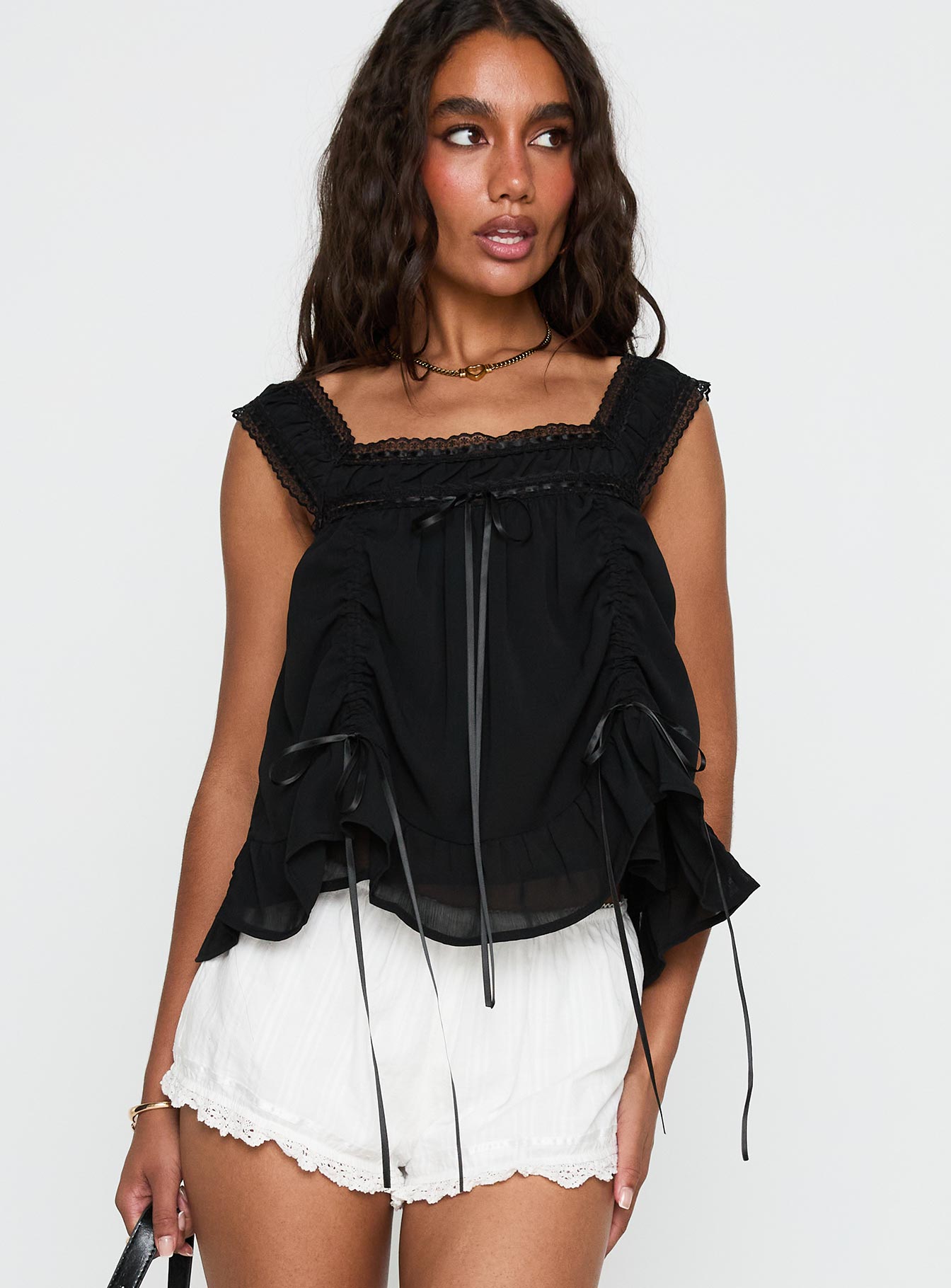 Alternative view of Eluisa Lace Top Black