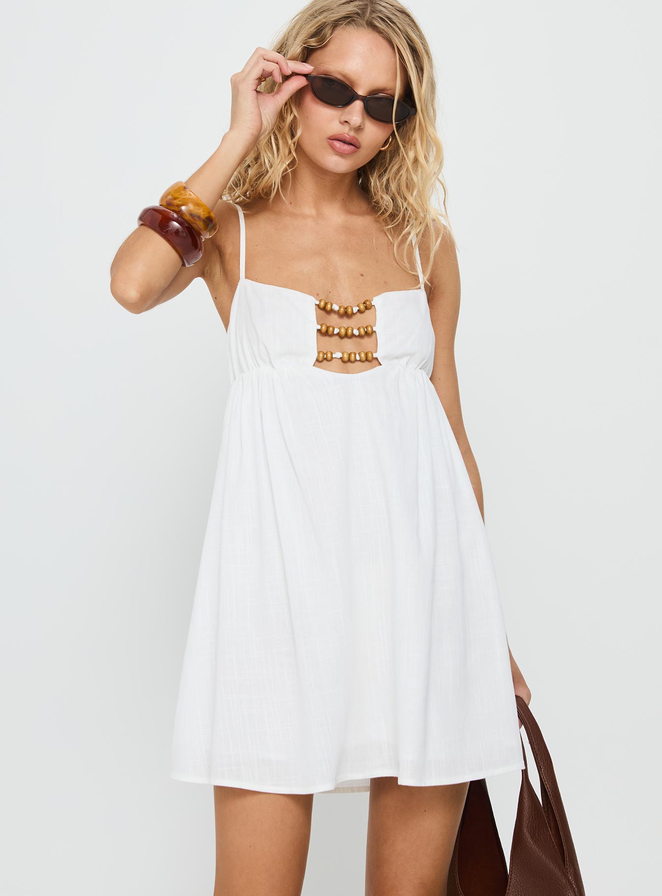 Alternative view of Beabado Beaded Mini Dress White