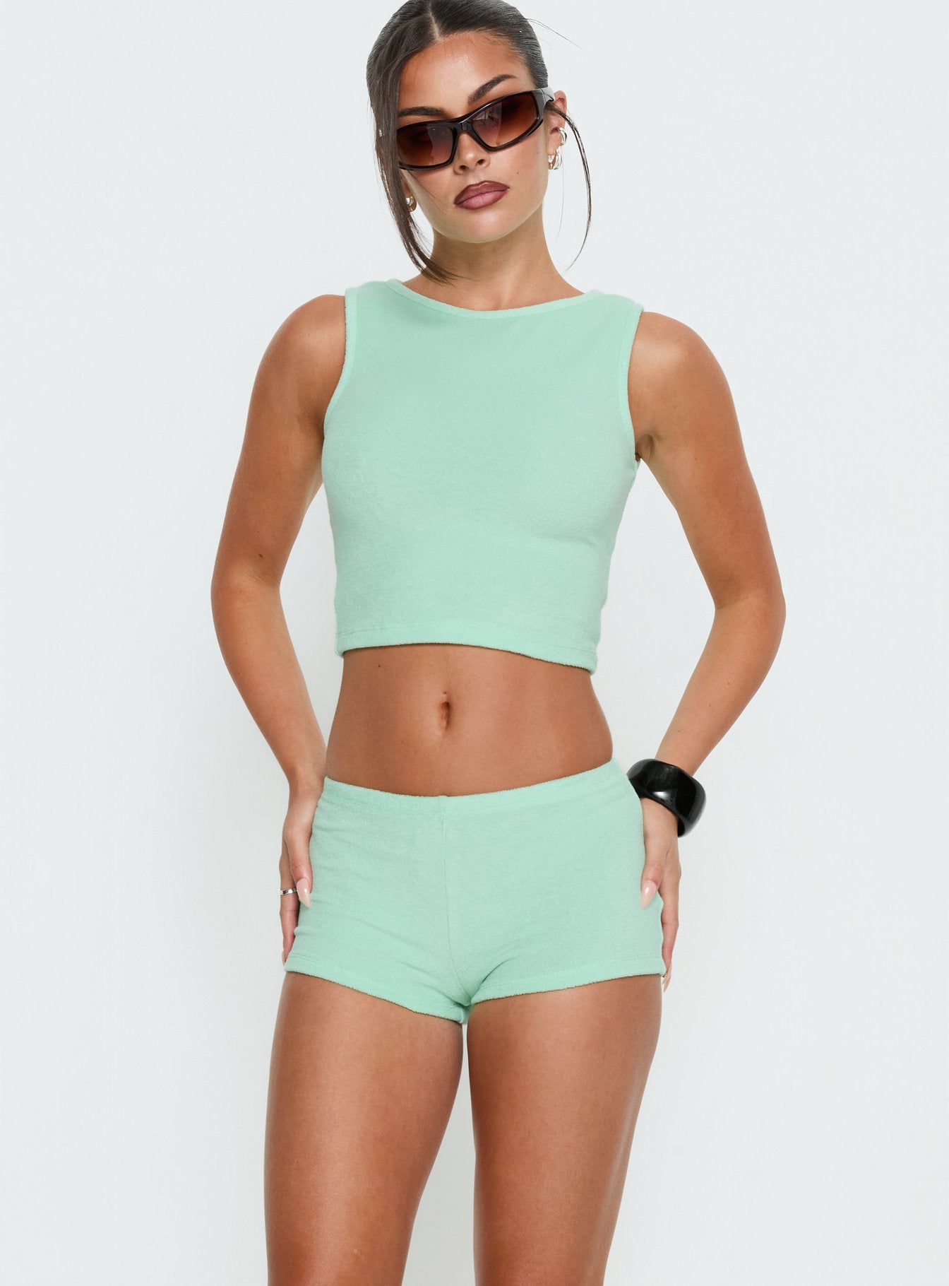 Alternative view of Henree Terry Set Mint Green