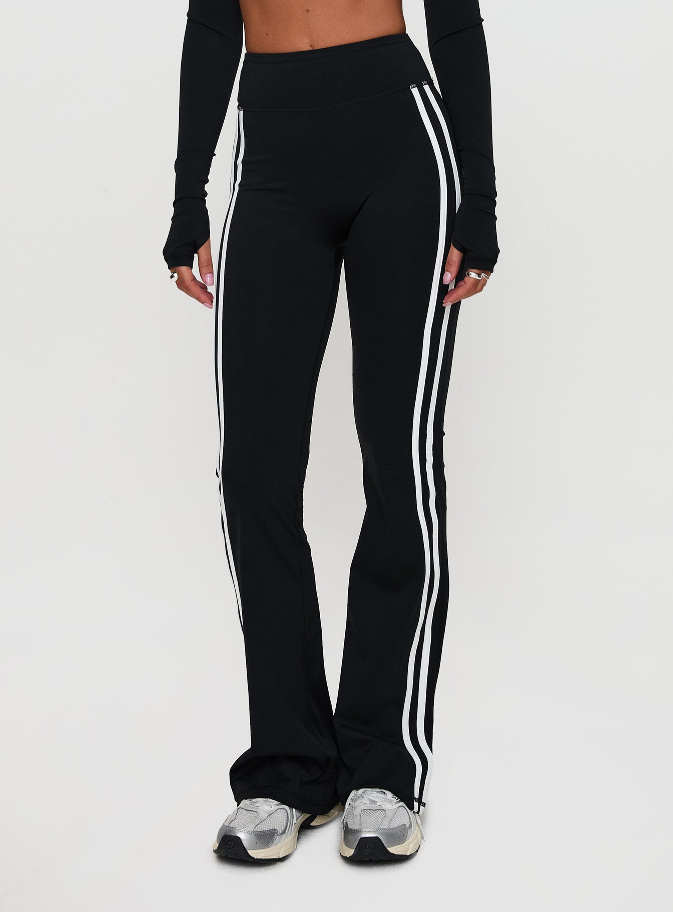 Alternative view of Fast Track Active Flare Pants Black