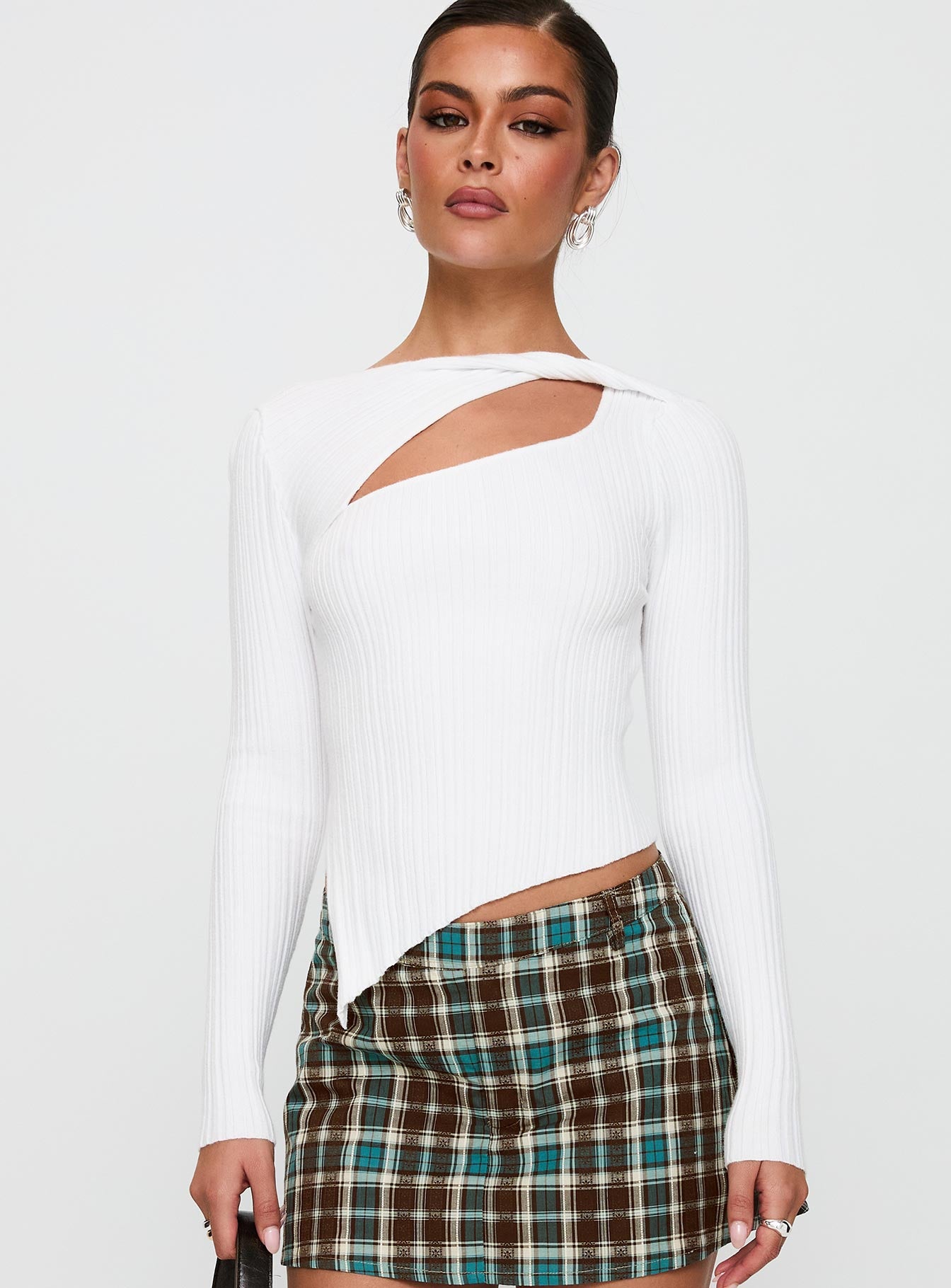 Alternative view of Ellara Long Sleeve Top White