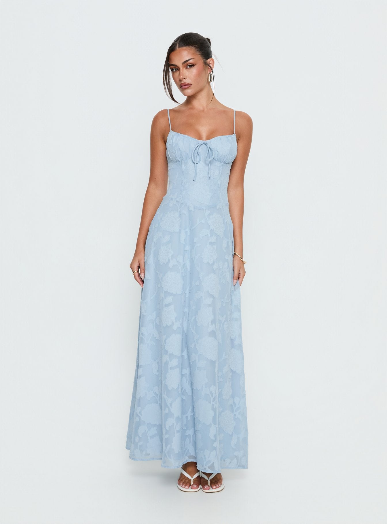 Alternative view of Members Only Maxi Dress Blue Burnout