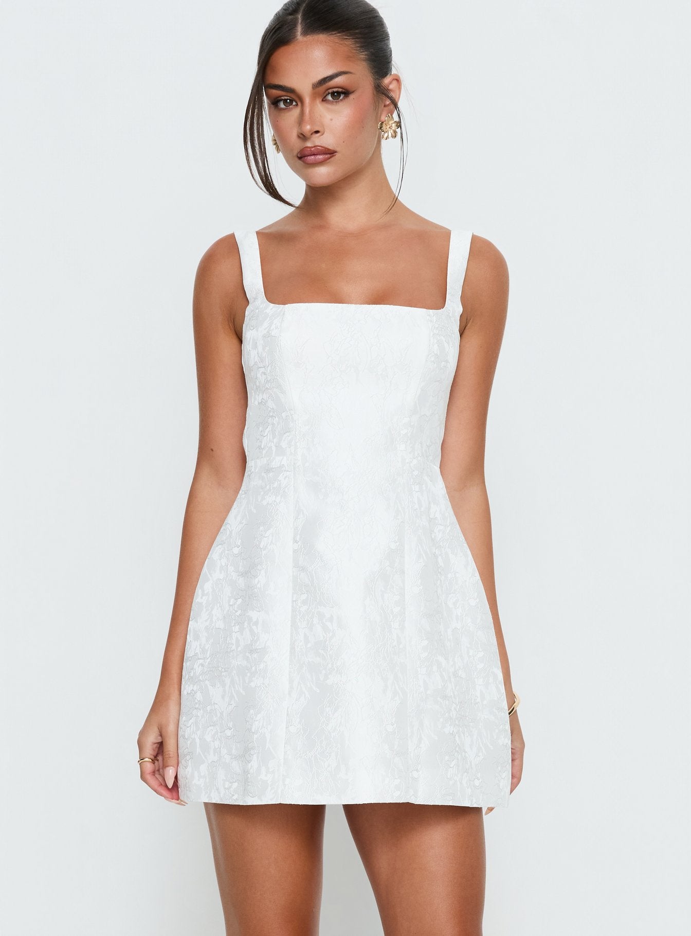 Alternative view of Asterie Bow Detail Mini Dress White