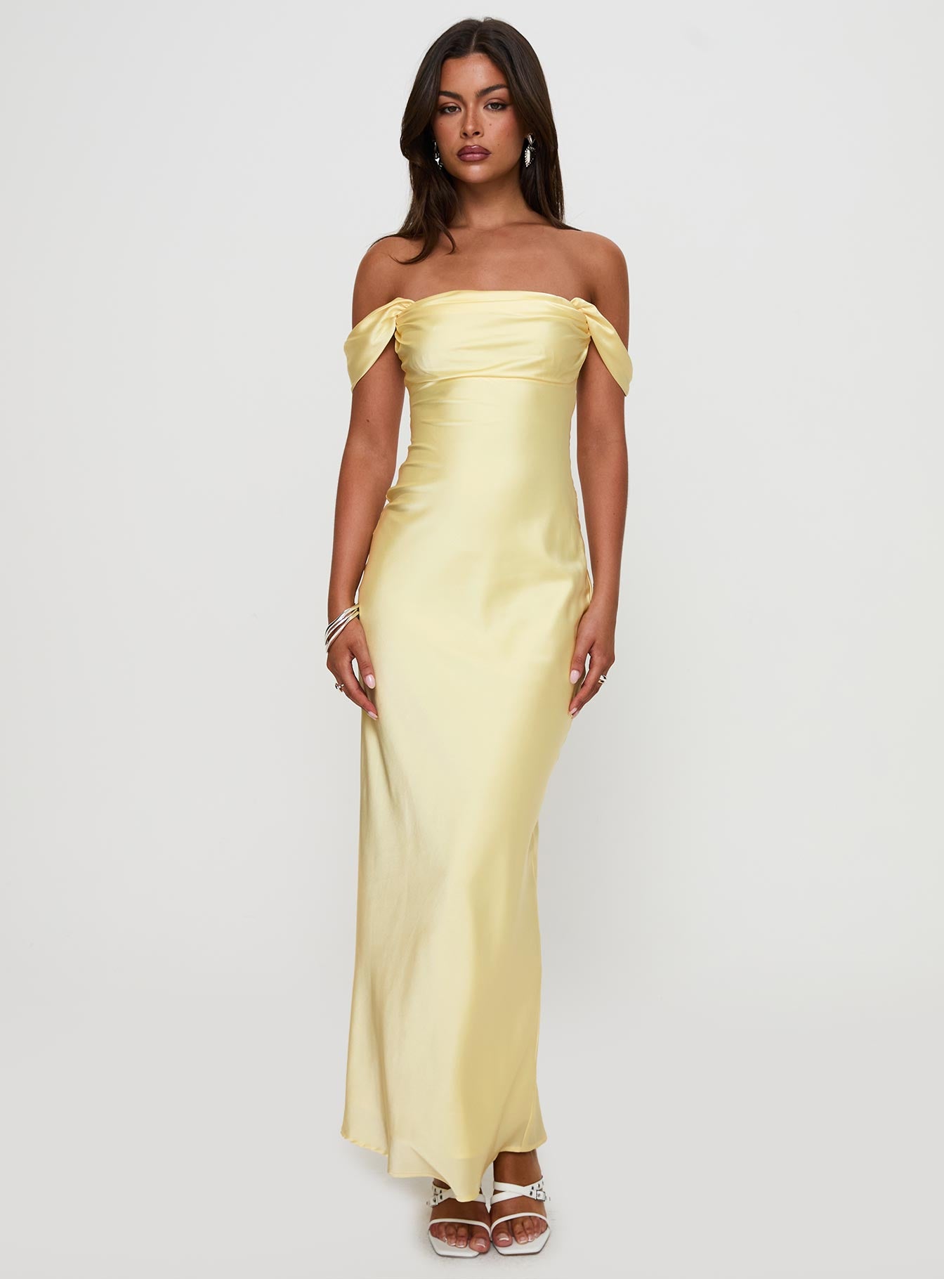 Alternative view of Azura Off The Shoulder Maxi Dress Yellow