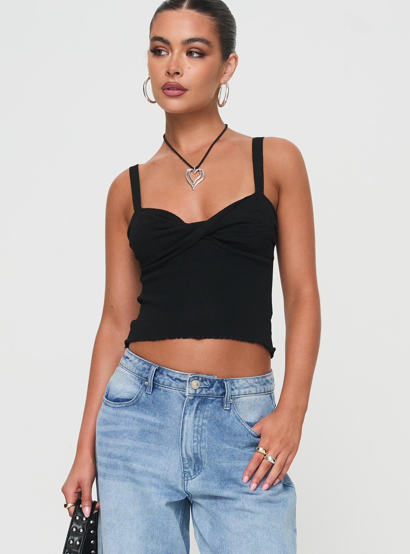 Alternative view of Dalma Twist Top Black