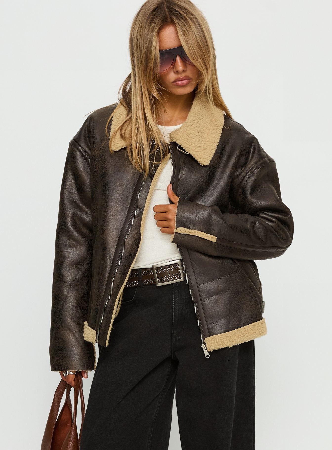 Alternative view of Benetta Collared Jacket Brown