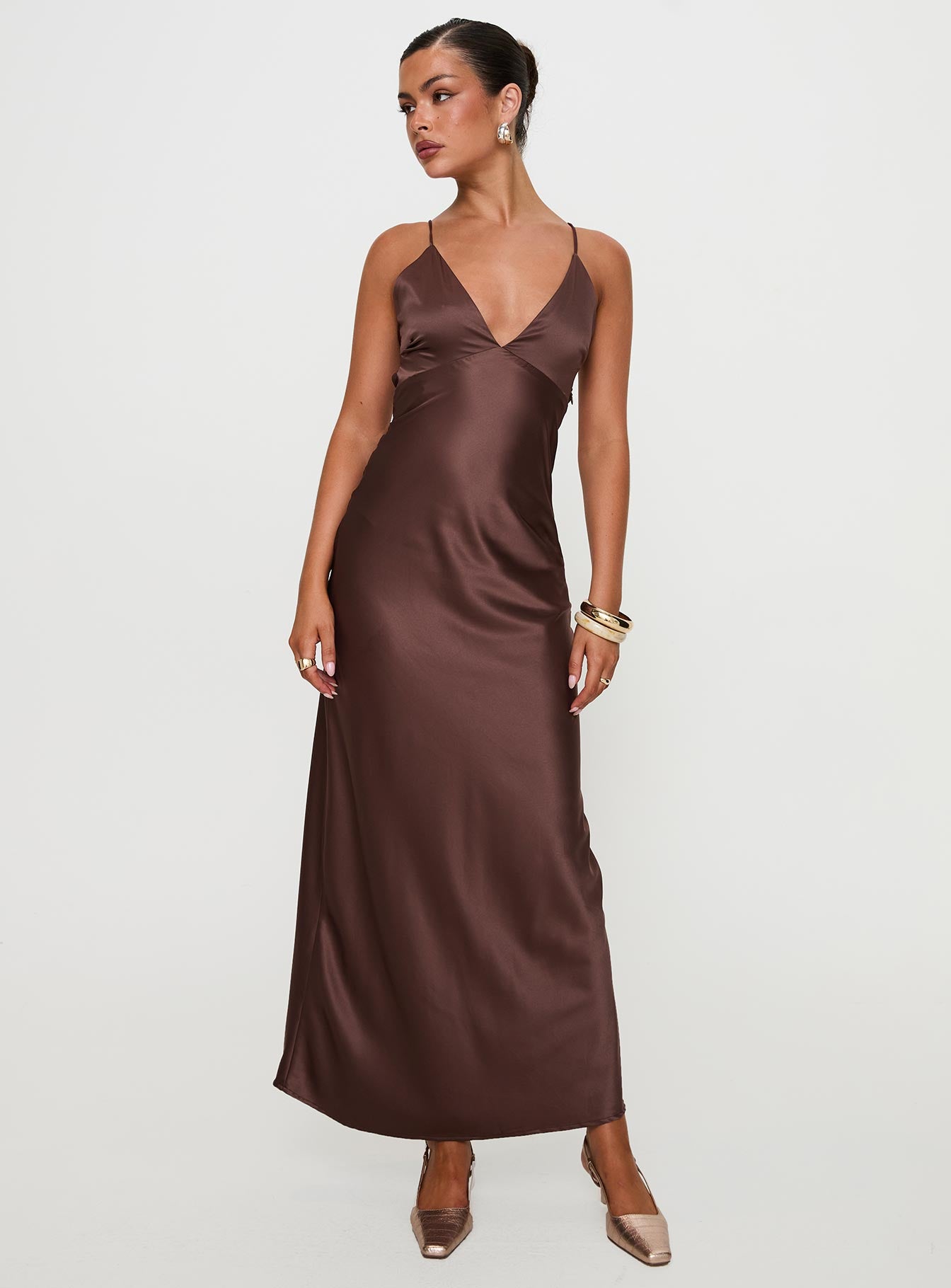 Alternative view of Angels Only Maxi Dress Chocolate