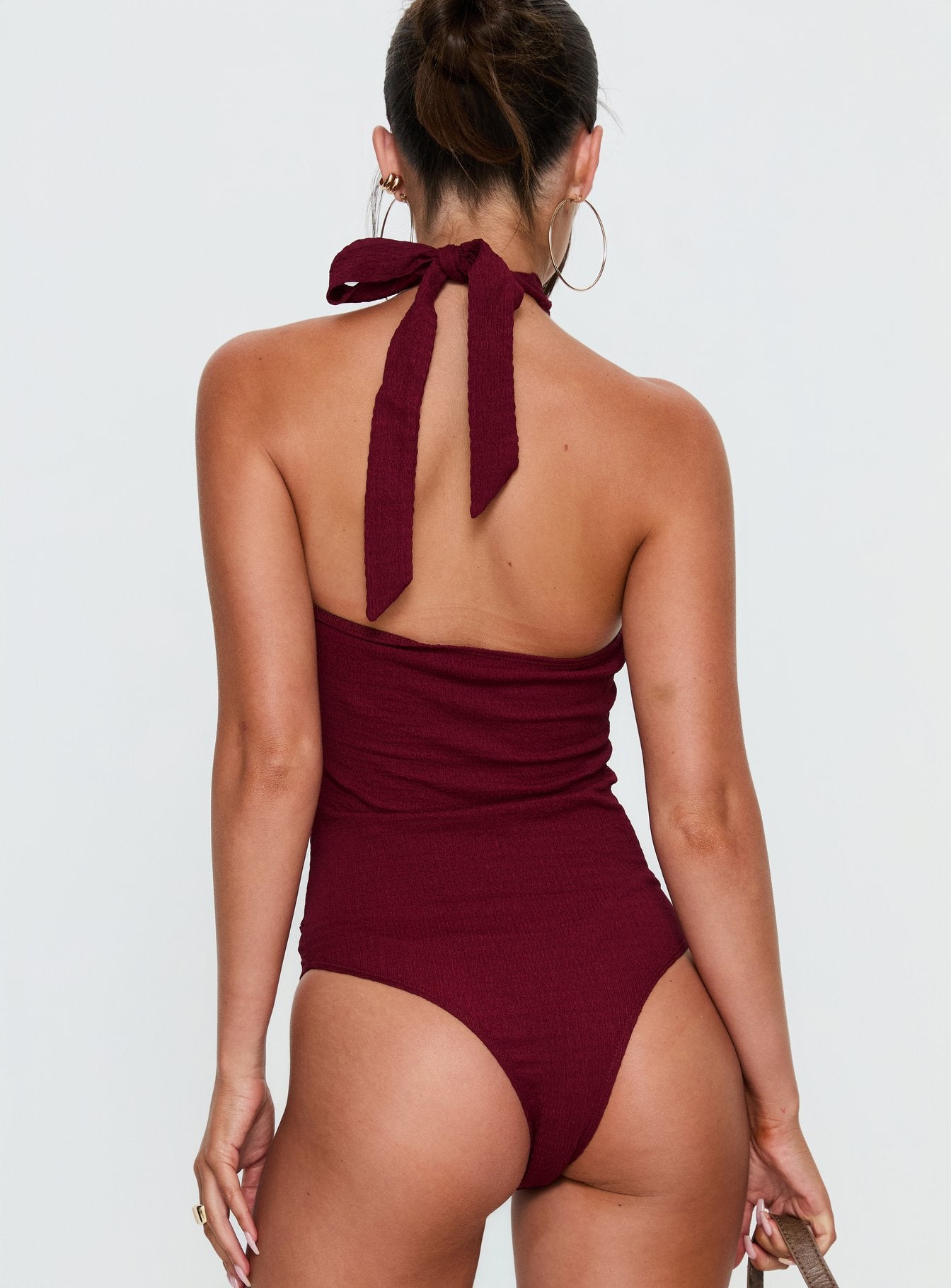 Alternative view of Bridey Cut Out Bodysuit Red