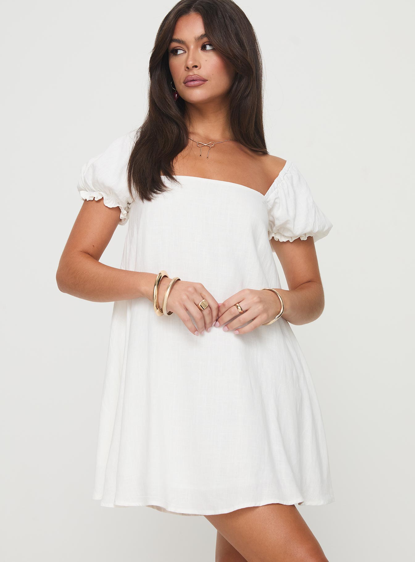 Alternative view of Beyond Linen Blend Mini Dress White