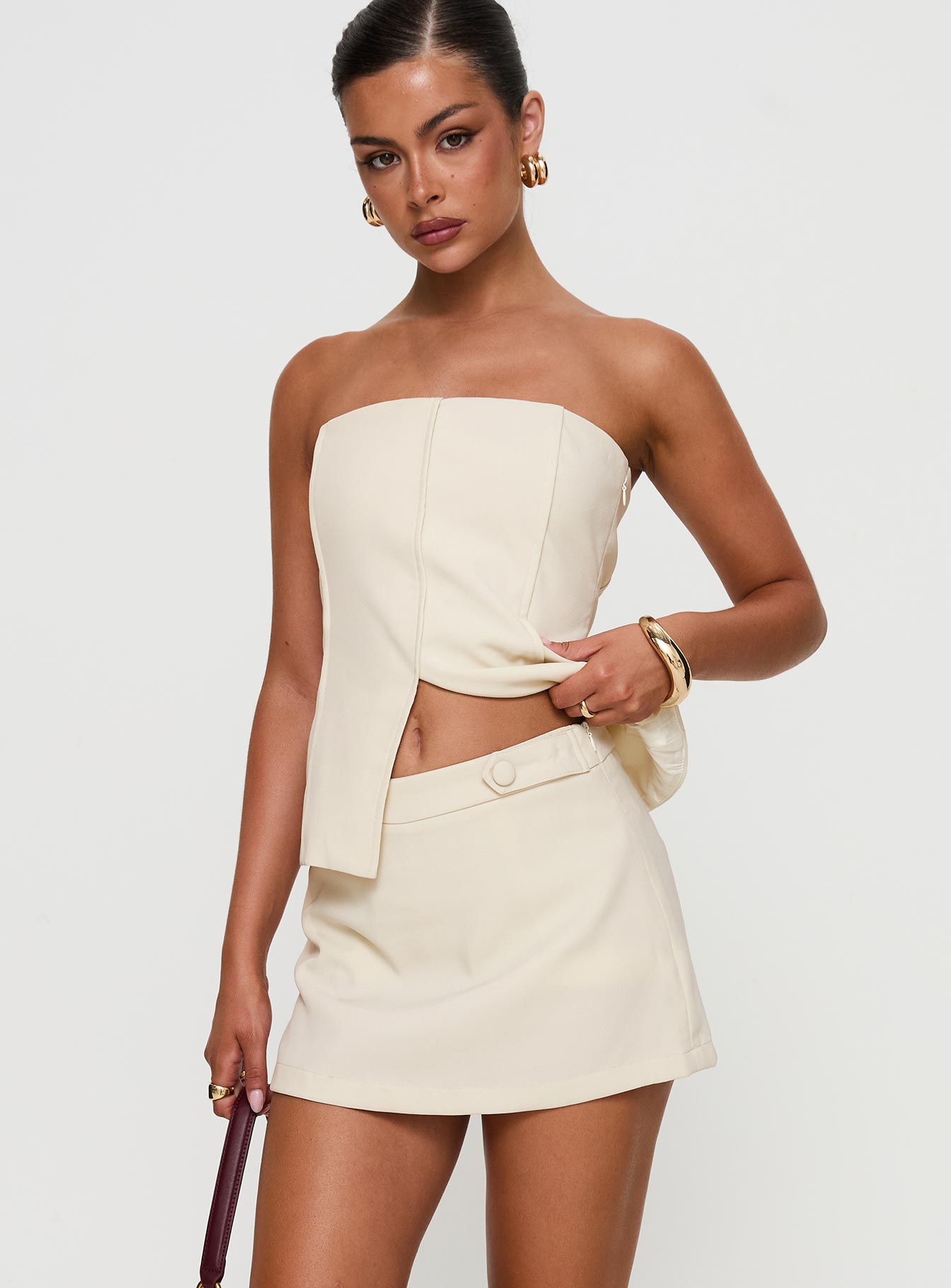 Alternative view of Full Disclosure Skort Cream