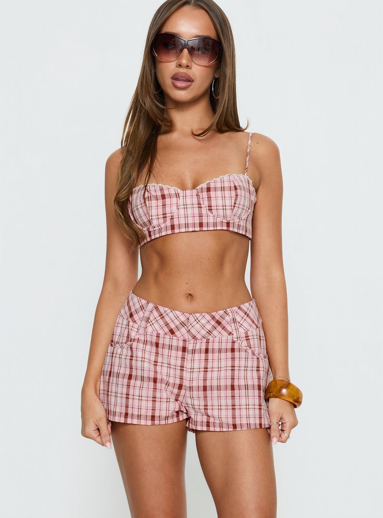 Alternative view of Kosi Micro Shorts Pink Check