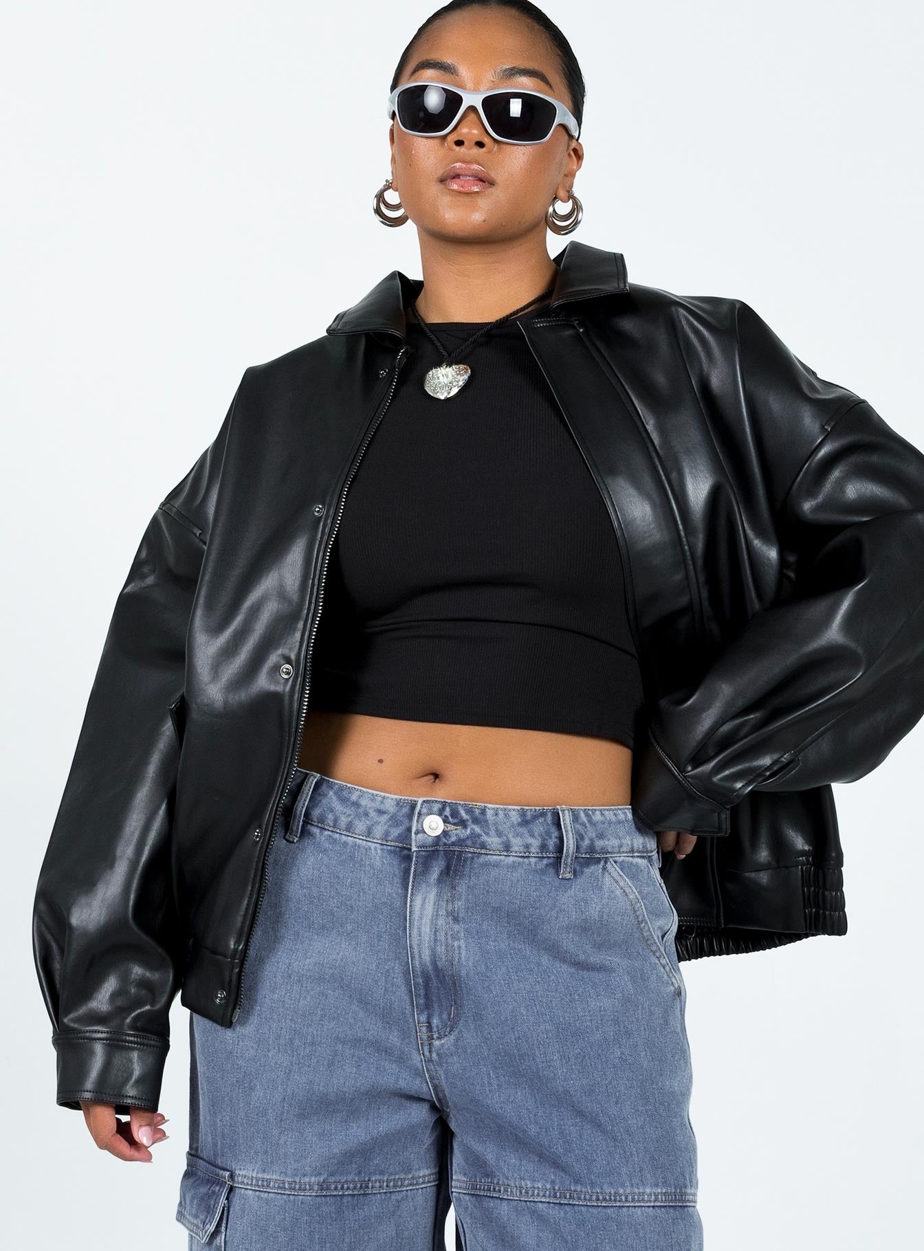 Alternative view of Kenny Bomber Jet Black