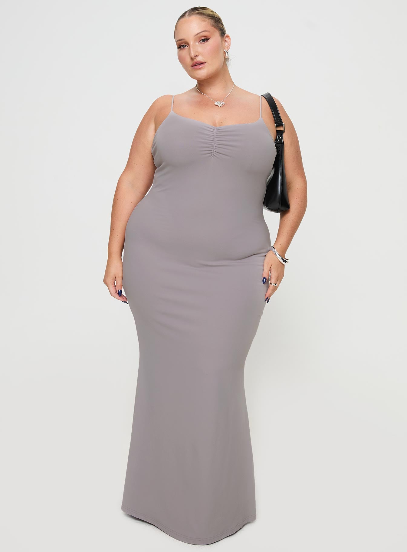Alternative view of Arabellia Maxi Dress Grey Curve