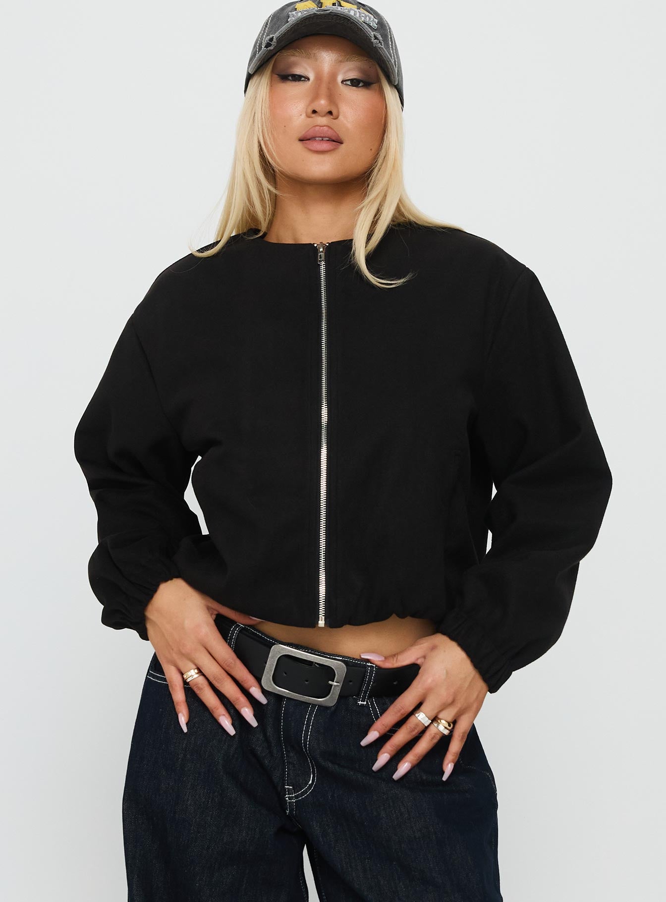 Alternative view of Grasp Bomber Jacket Black