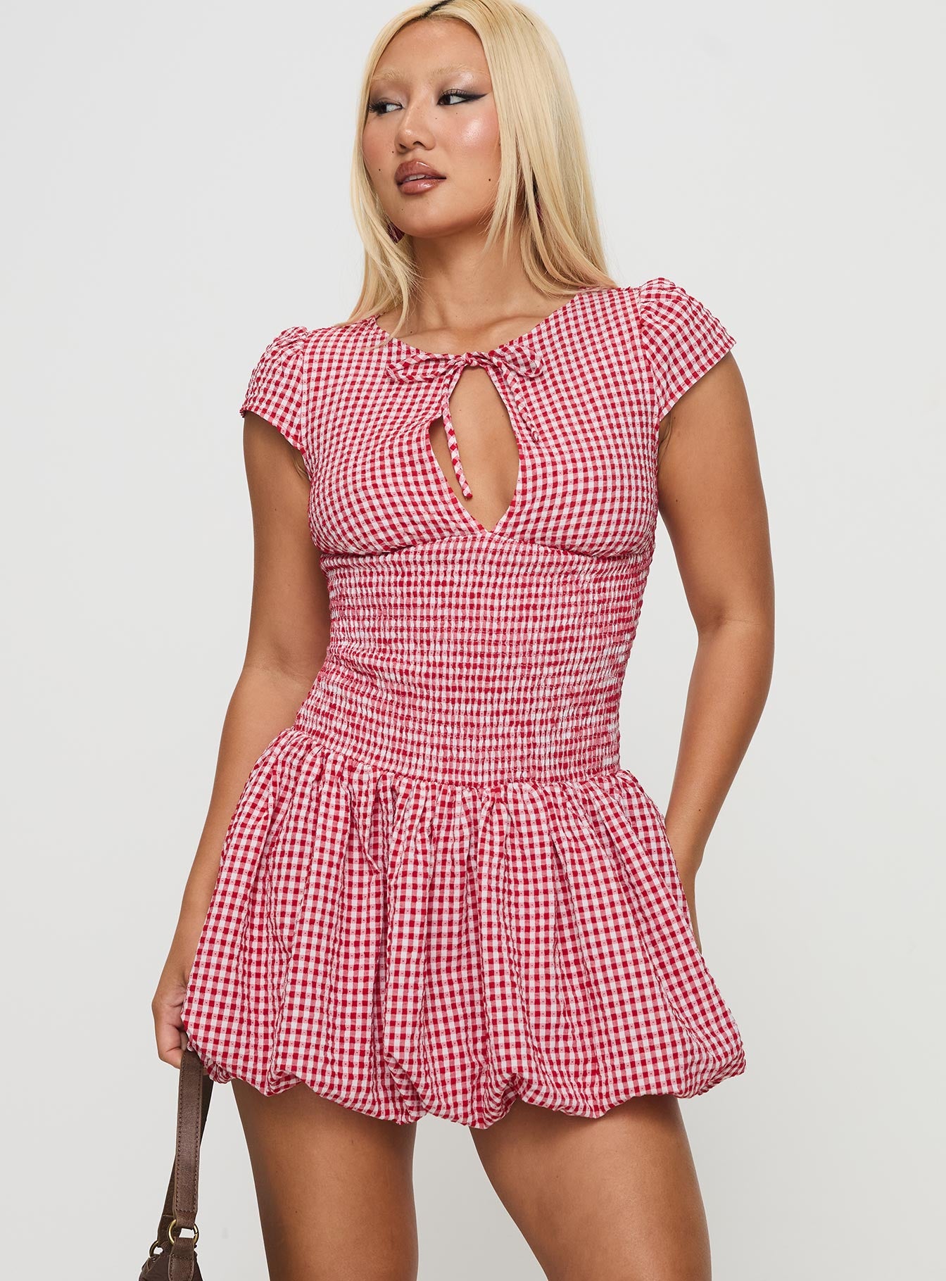 Alternative view of Ladybug Gingham Mini Dress Red