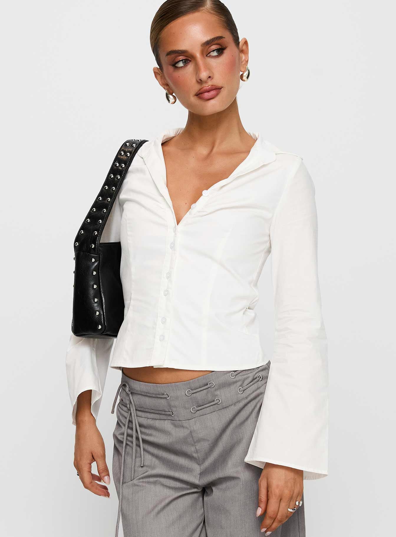 Alternative view of Arianwyn Long Sleeve Shirt White