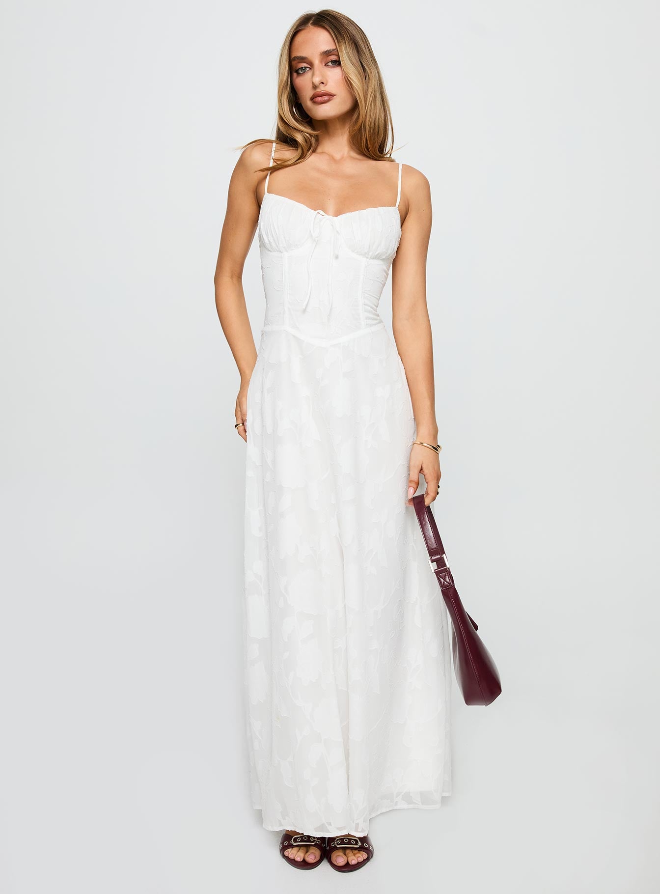 Alternative view of Members Only Maxi Dress White Burnout