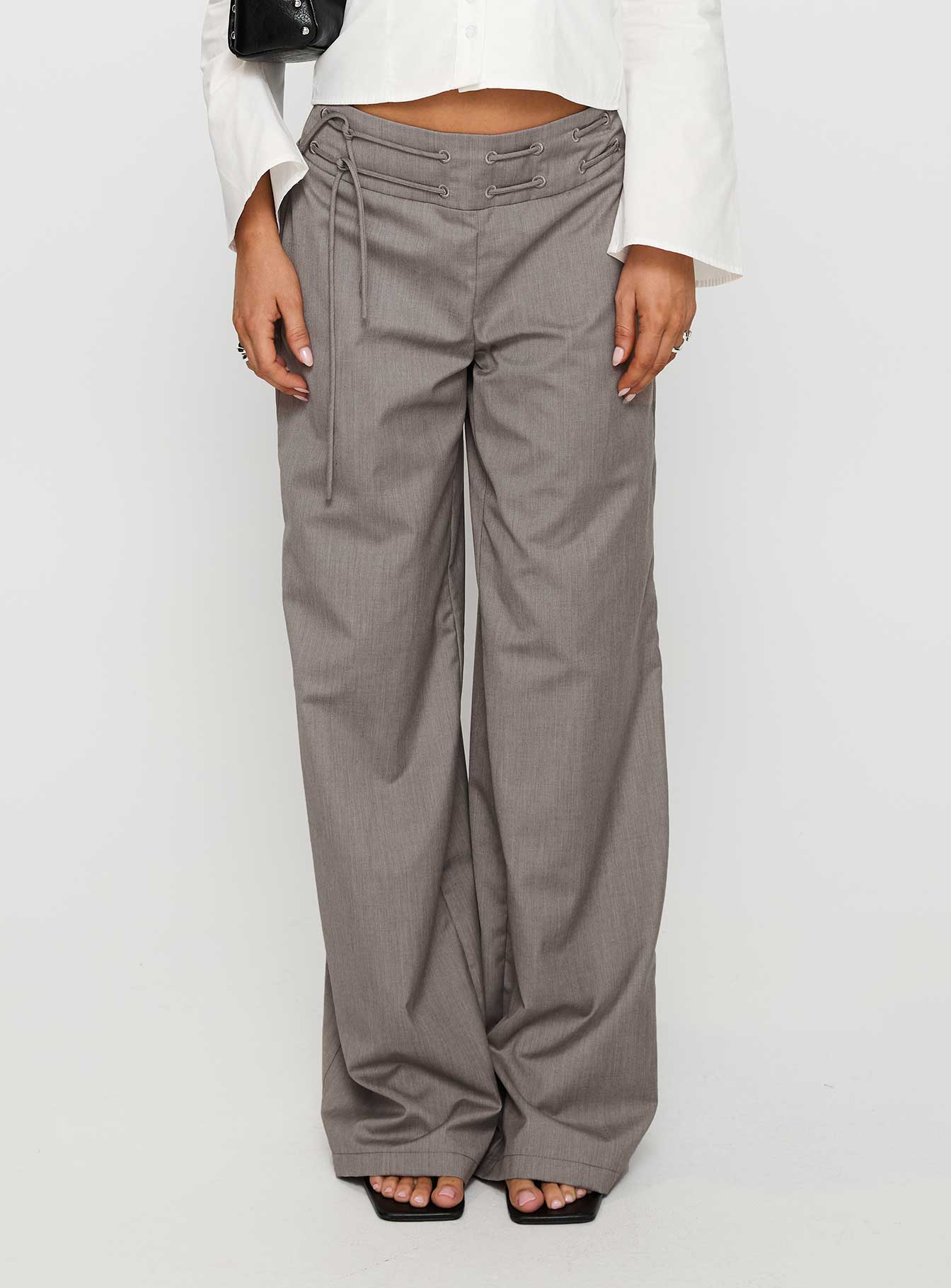 Alternative view of Just Have Fun Wide Leg Pant Grey