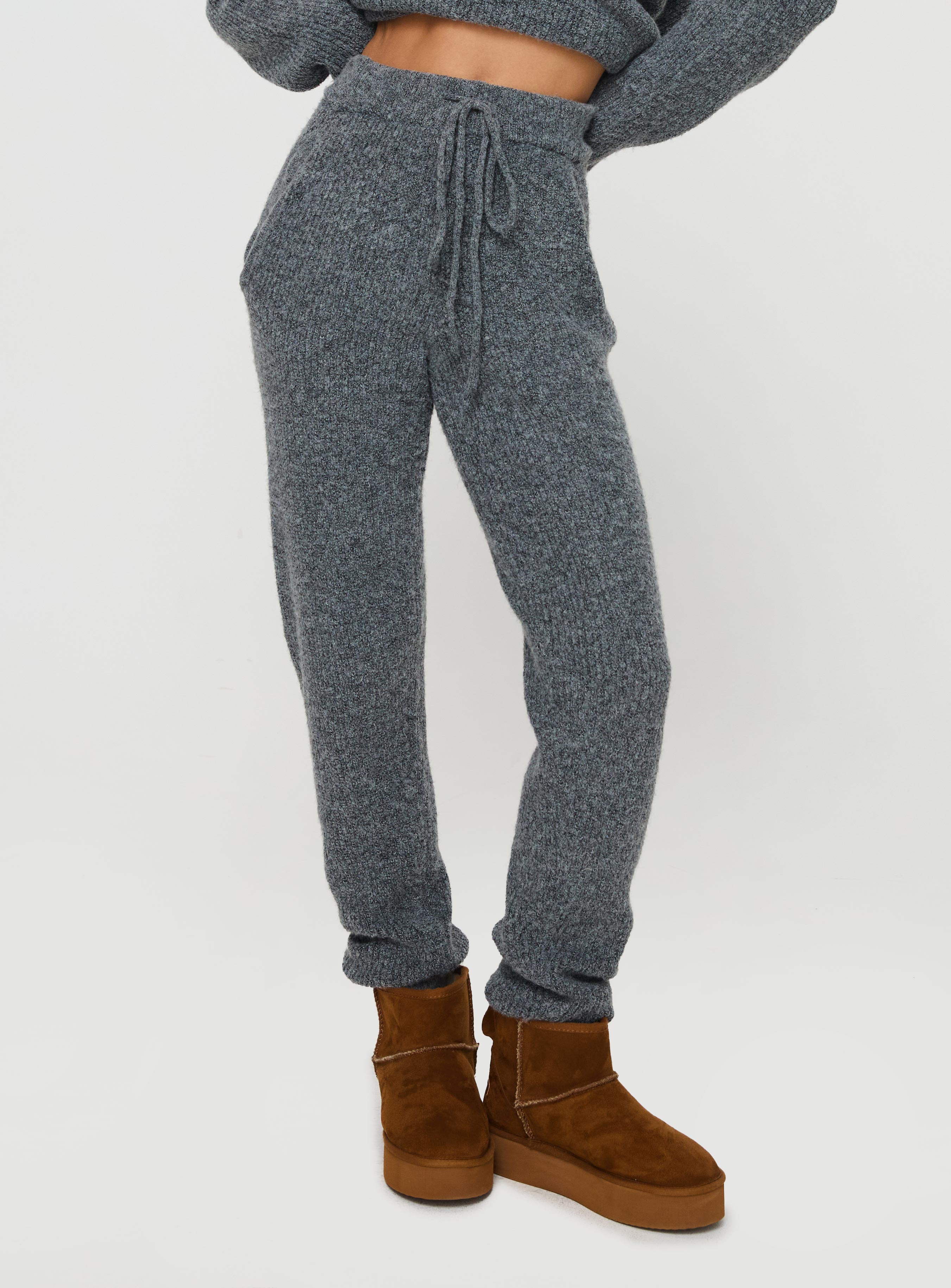 Alternative view of Abrams Rib Knit Pants Charcoal Marle