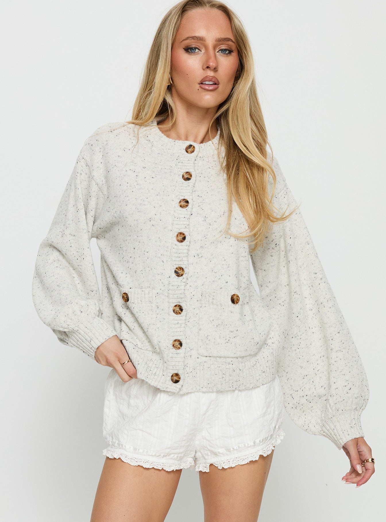 Alternative view of Dorah Boxy Cardigan Grey