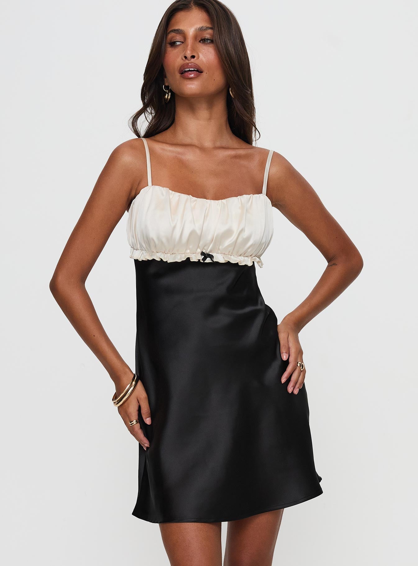 Alternative view of Cacciatore Mini Dress Black / Cream
