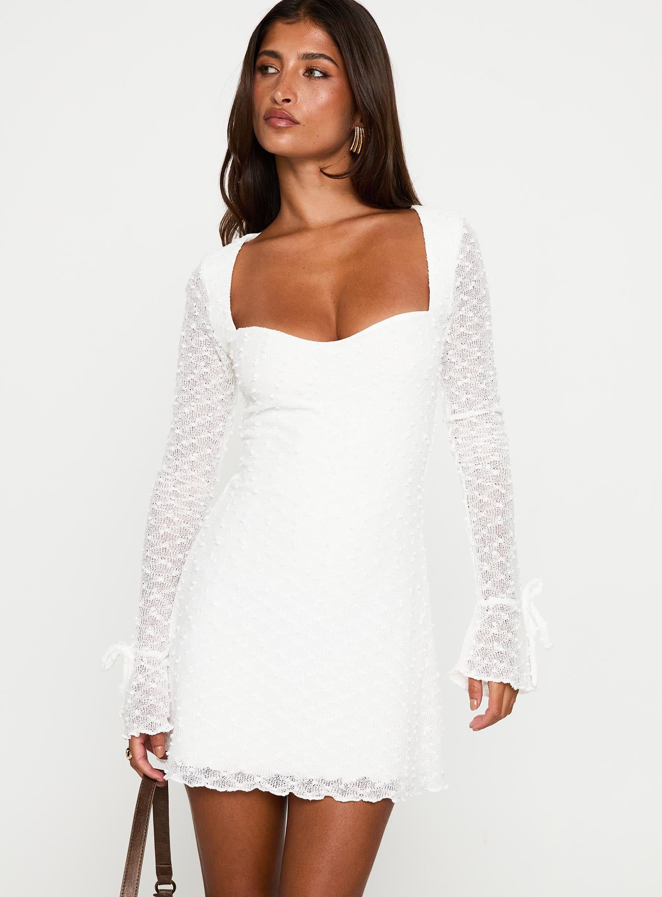 Alternative view of Dalzine Long Sleeve Mini Dress White