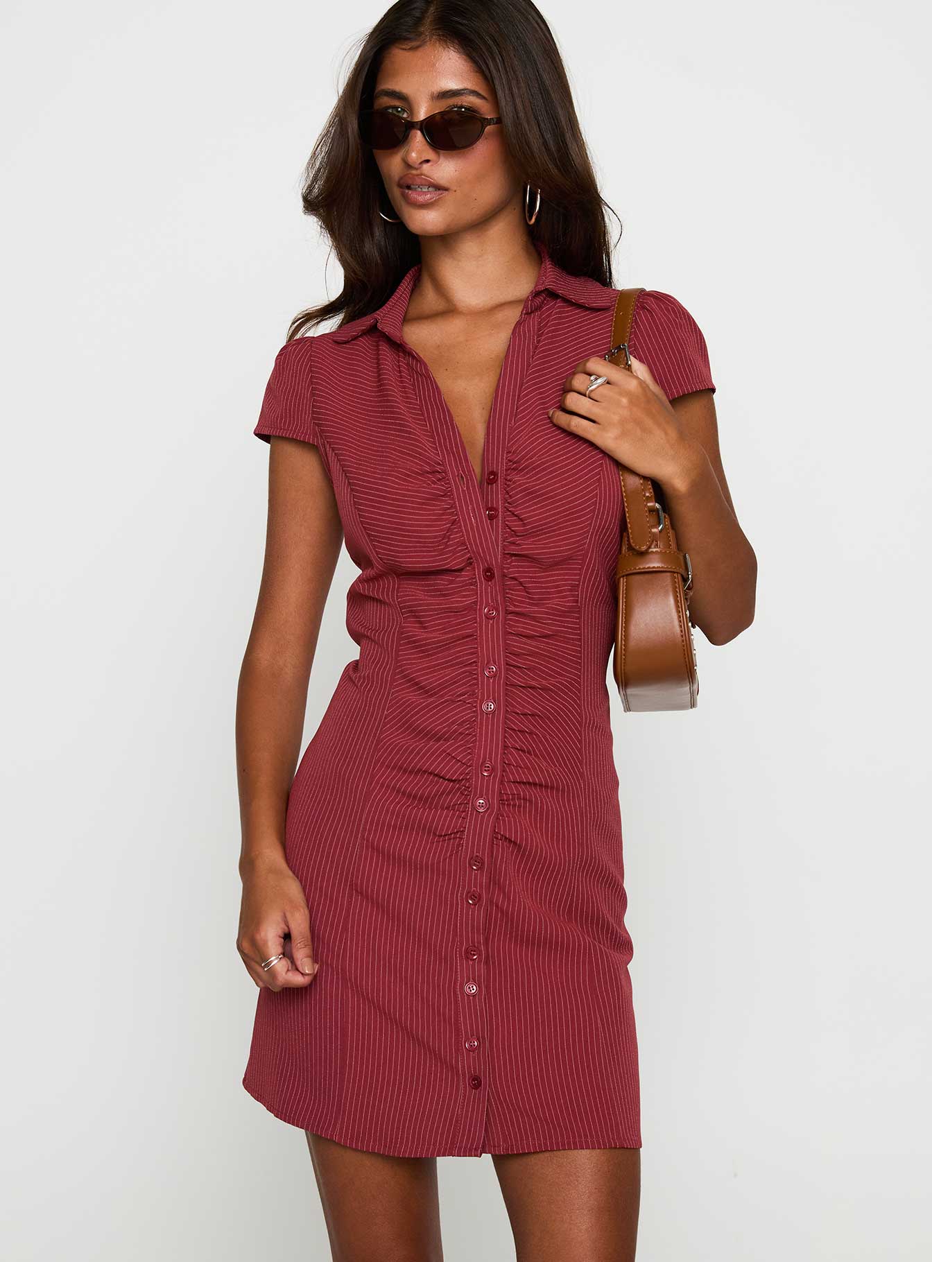 Alternative view of Arianwyn Mini Dress Burgundy